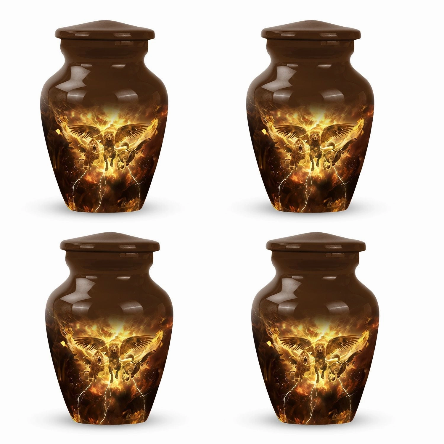 Catholic Urn - Luminary Cremation Keepsake for the Beloved Father