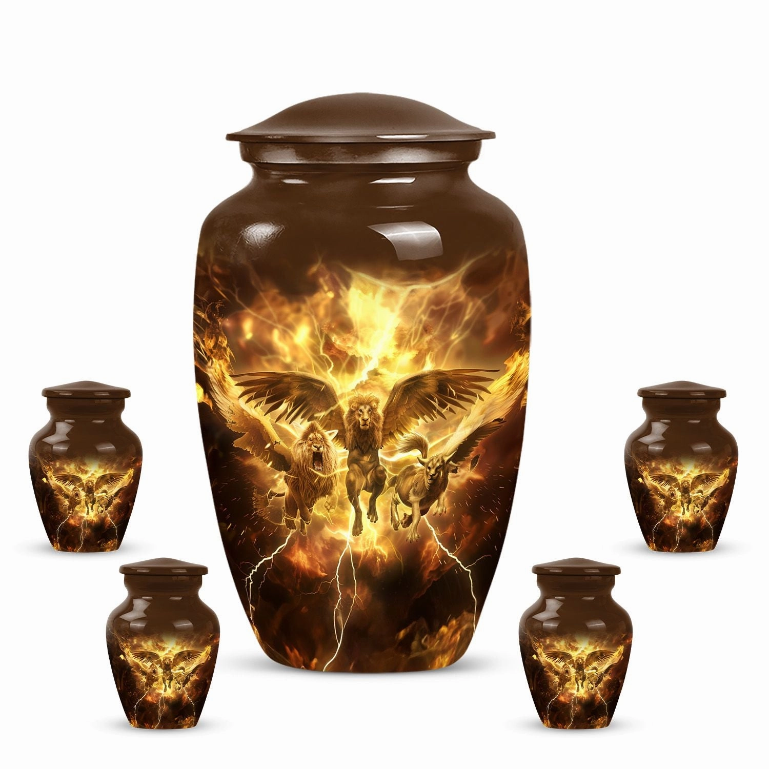 Catholic Urn - Luminary Cremation Keepsake for the Beloved Father
