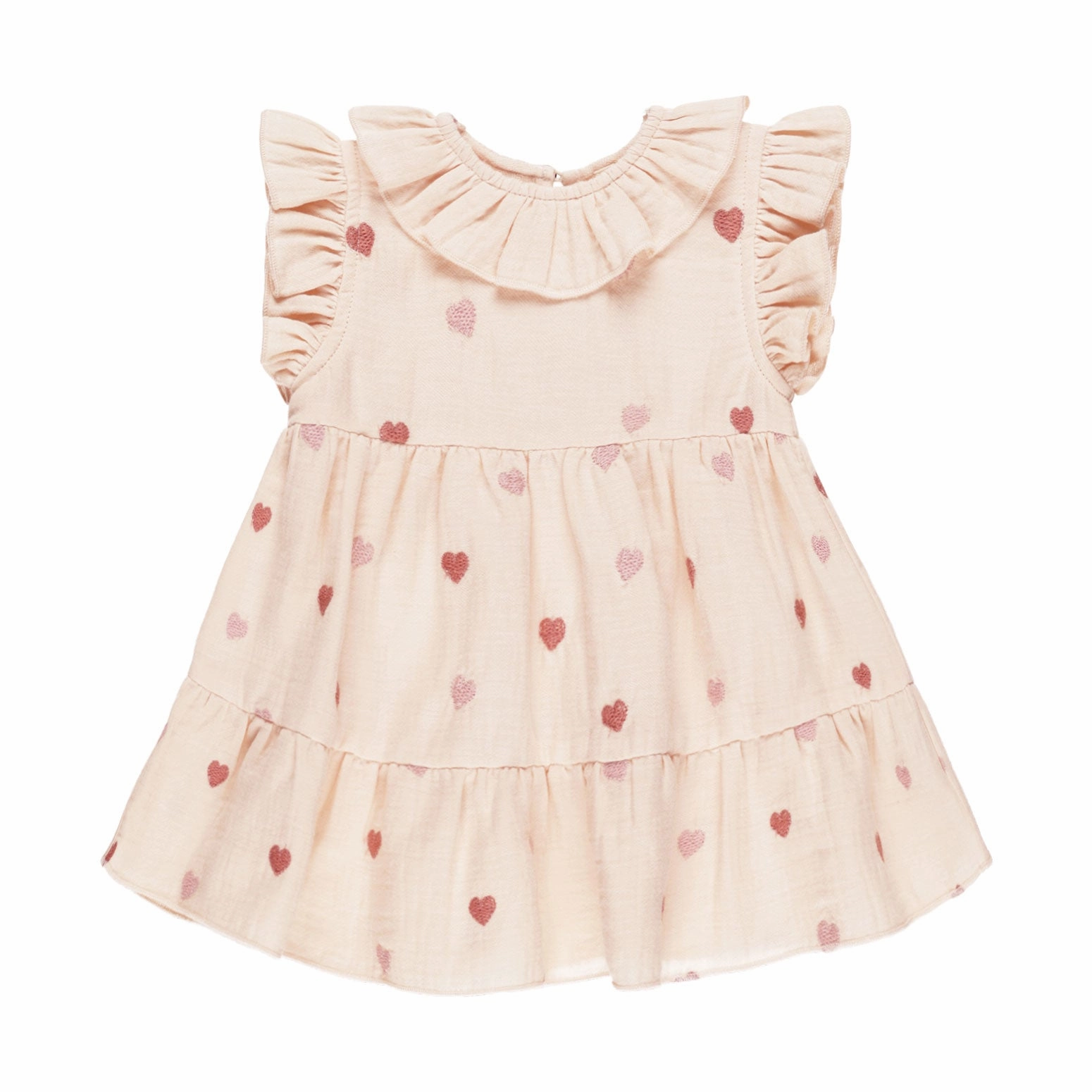 Charlotte Dress - Heart Embroidery - Antique