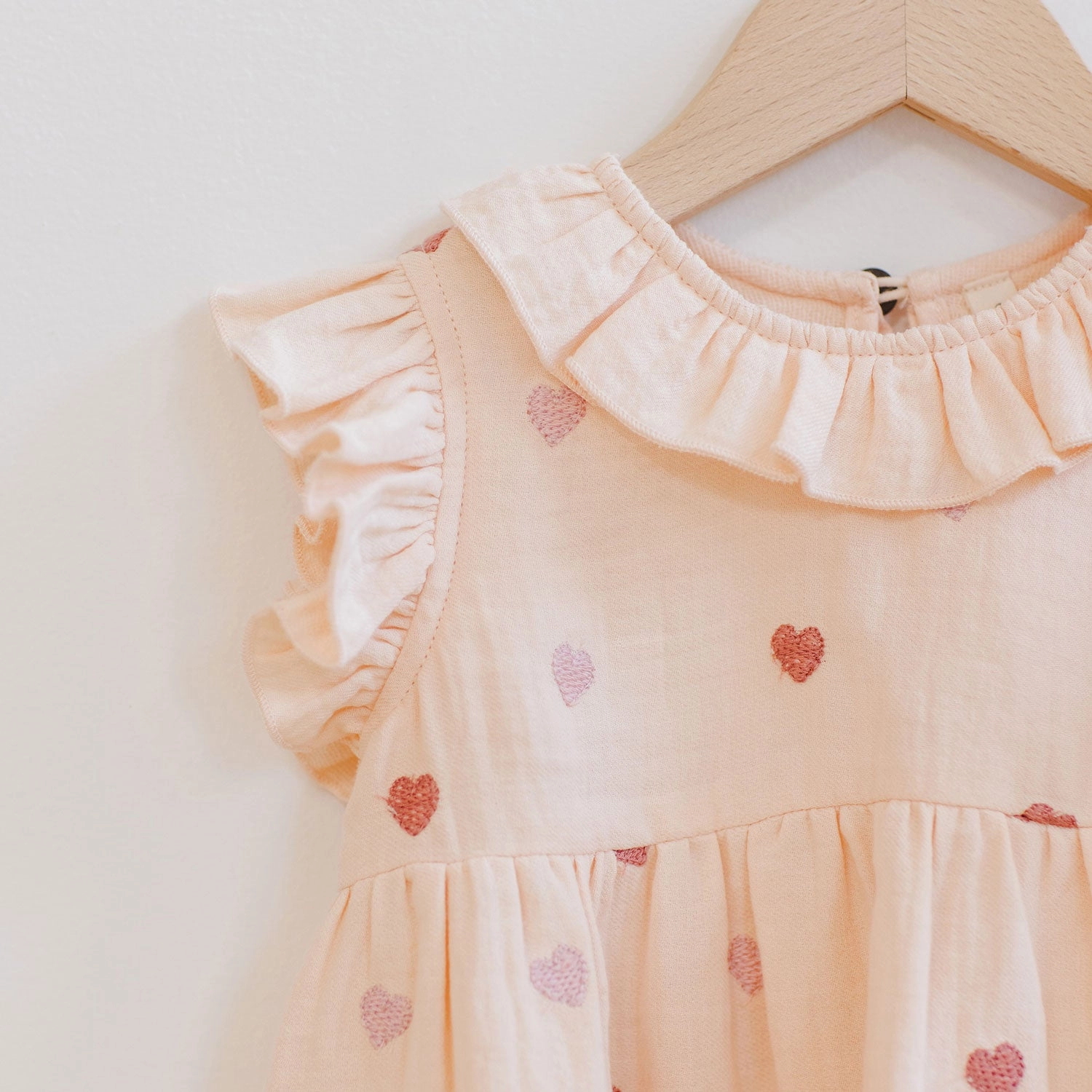 Charlotte Dress - Heart Embroidery - Antique