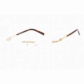 Charriol Men's Eyeglasses - Clear Lens Shiny Gold Metal Cat Eye Frame | PC71044 C01