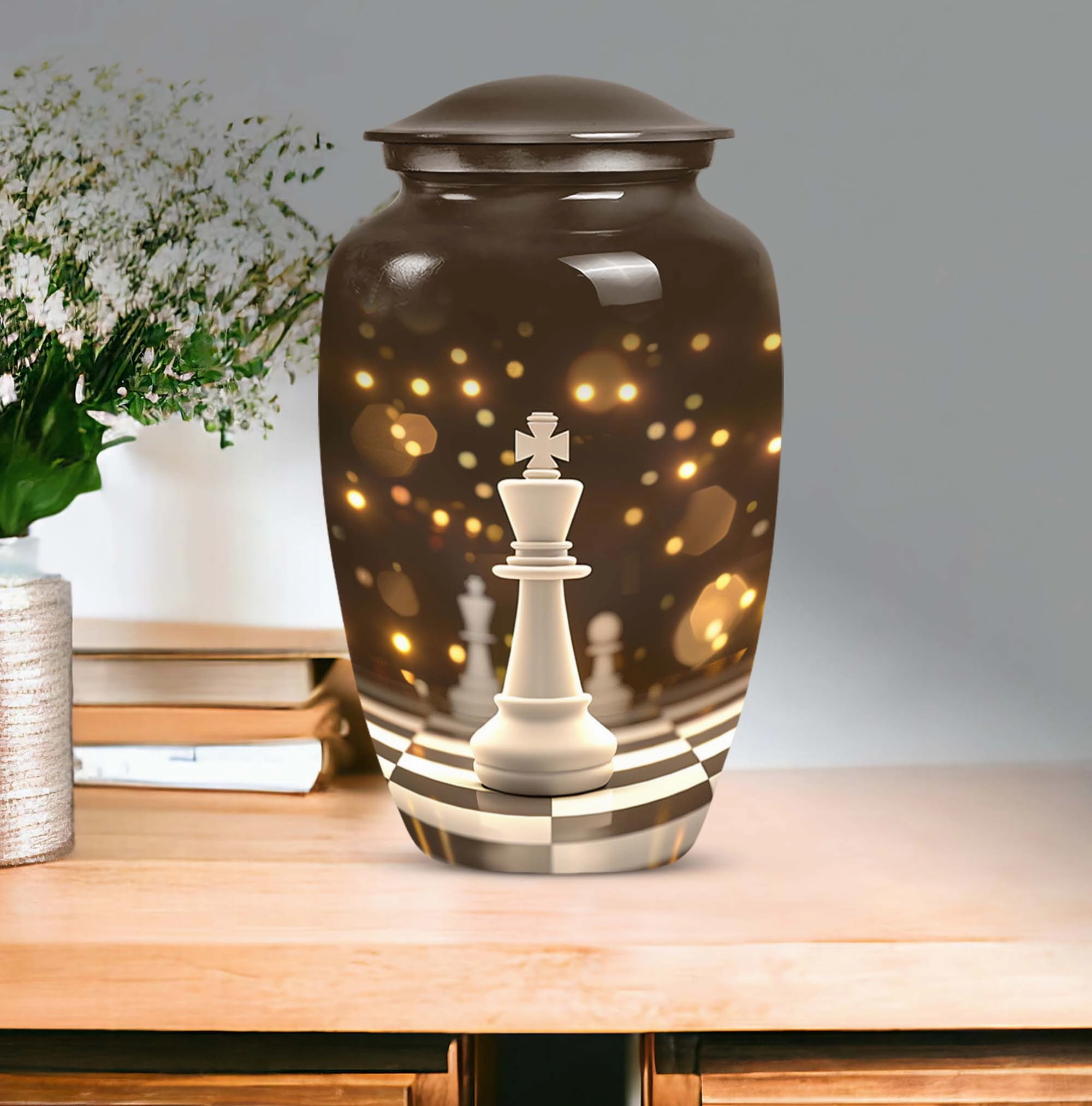Chess Urn Memorial Urn for Ashes - Sophisticated Farewell to Men