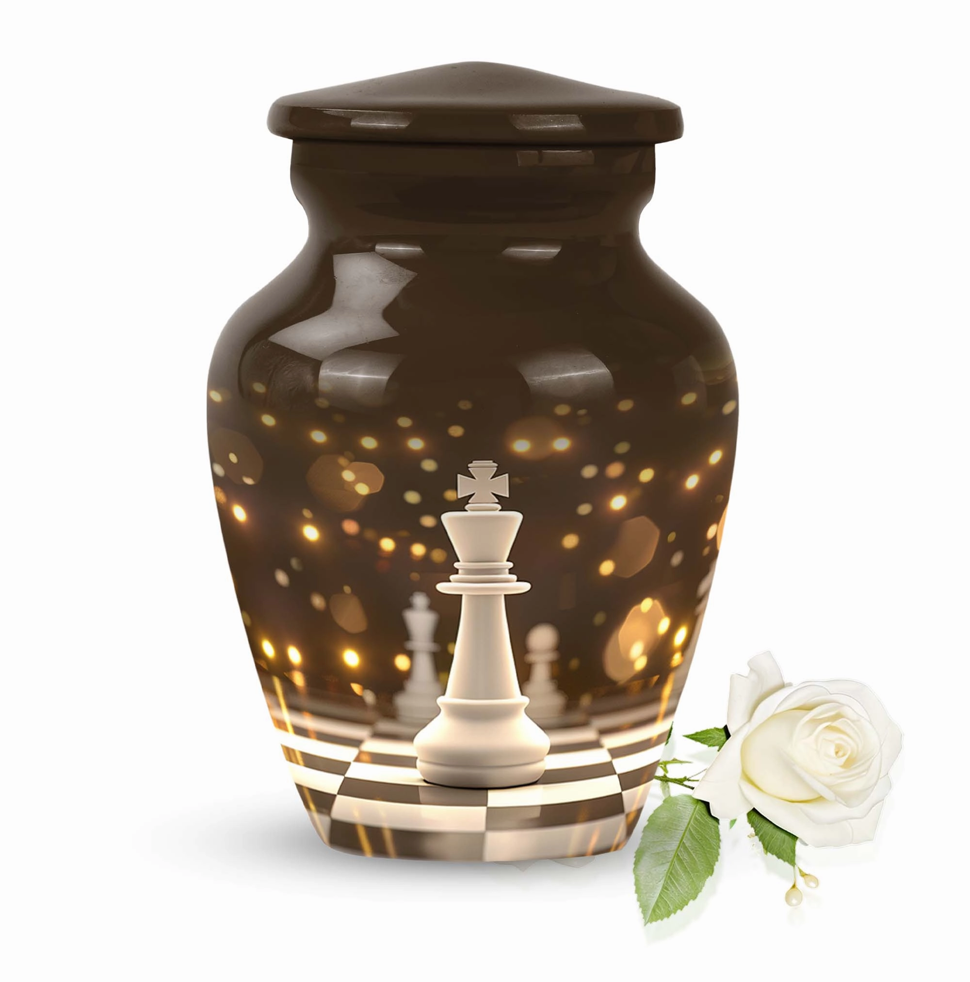 Chess Urn Memorial Urn for Ashes - Sophisticated Farewell to Men