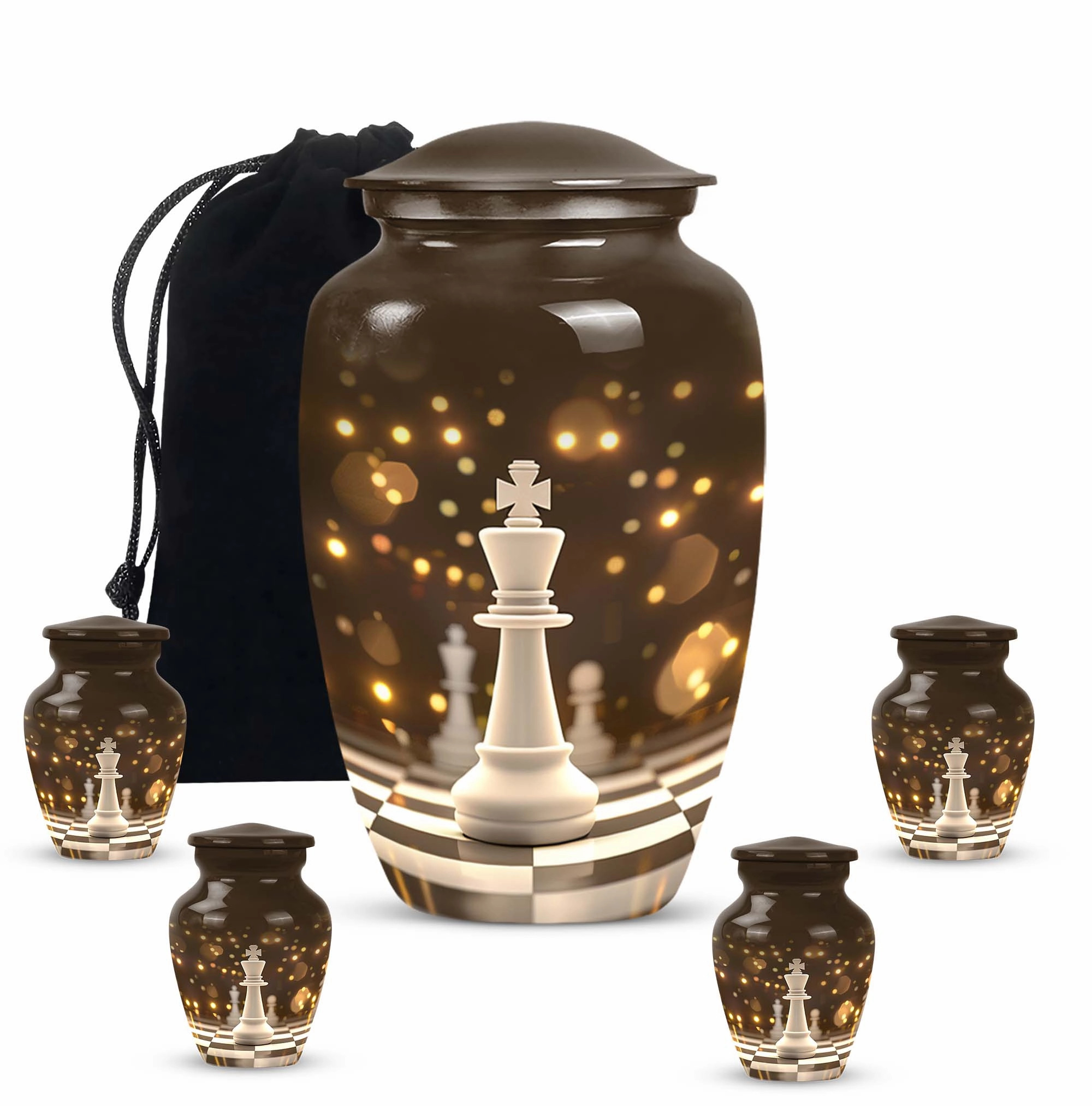 Chess Urn Memorial Urn for Ashes - Sophisticated Farewell to Men