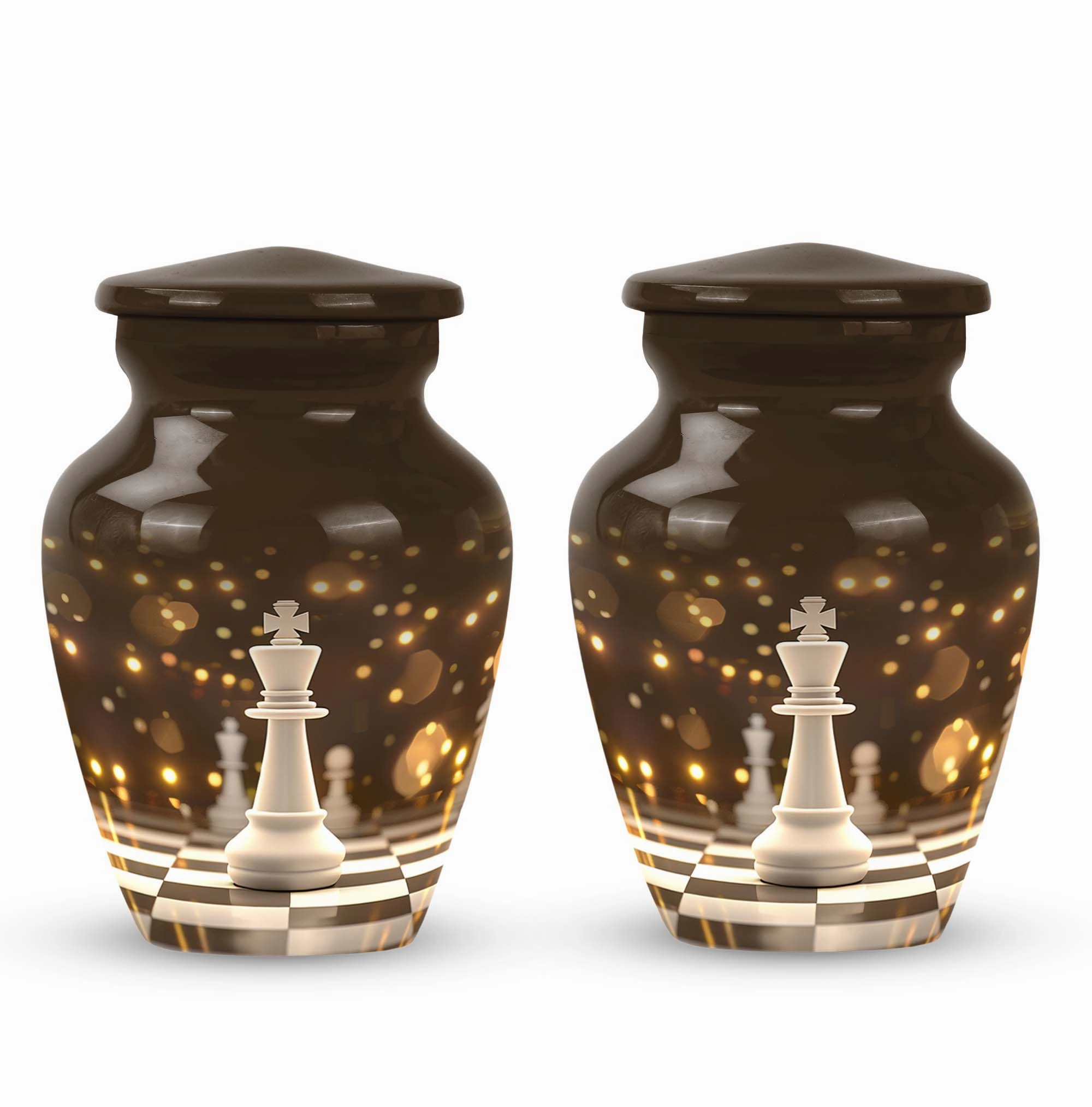 Chess Urn Memorial Urn for Ashes - Sophisticated Farewell to Men