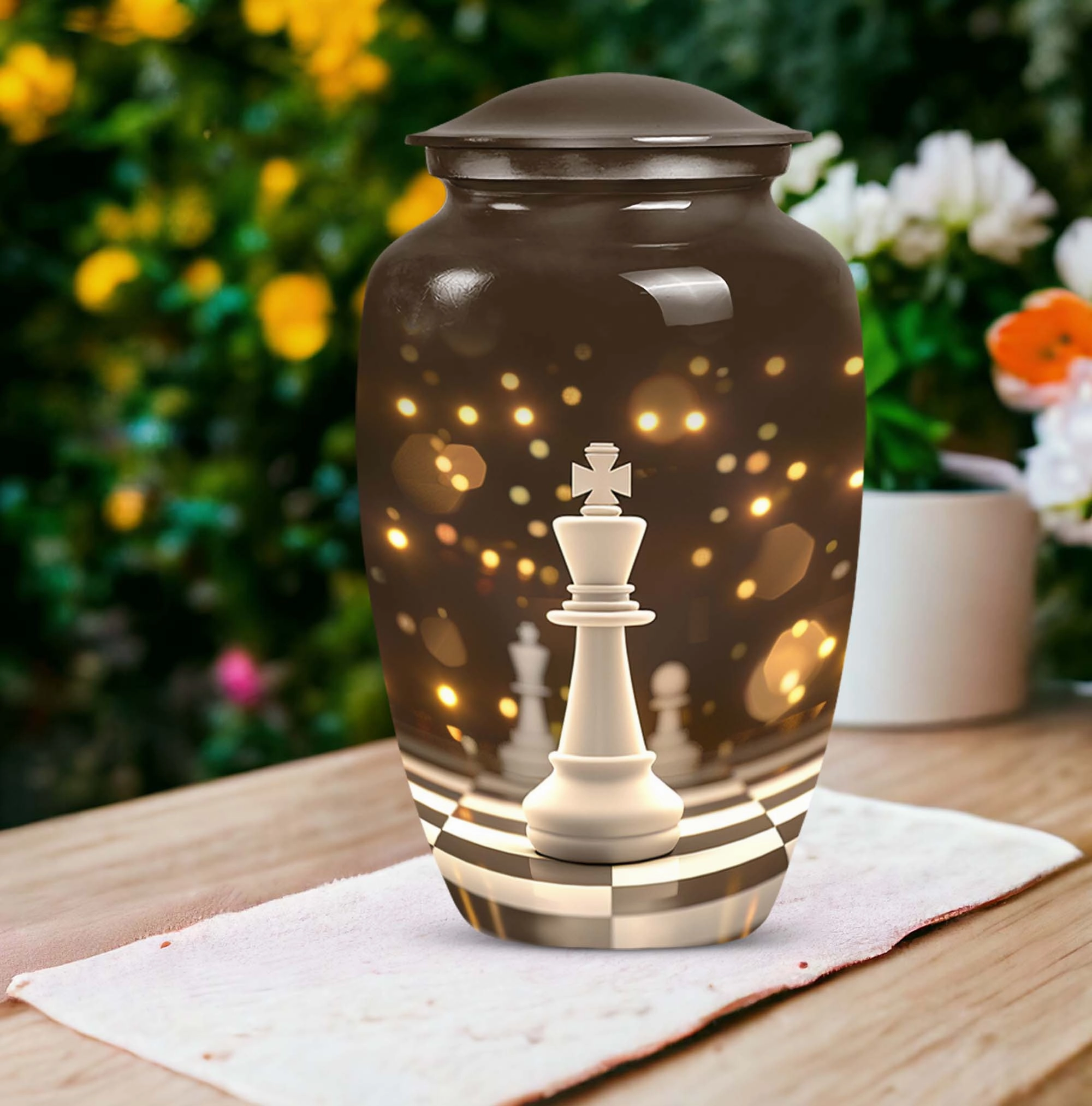 Chess Urn Memorial Urn for Ashes - Sophisticated Farewell to Men