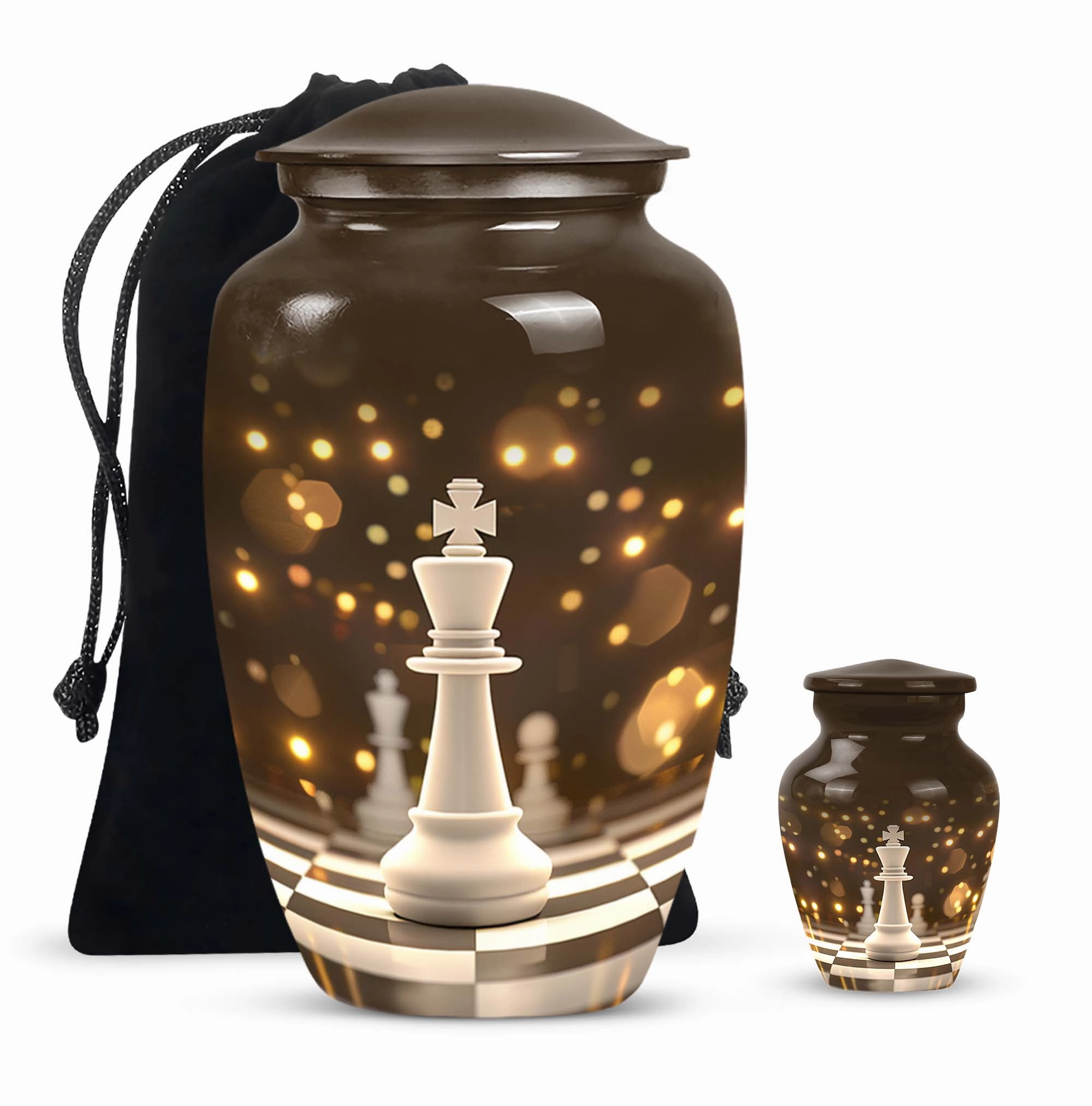 Chess Urn Memorial Urn for Ashes - Sophisticated Farewell to Men