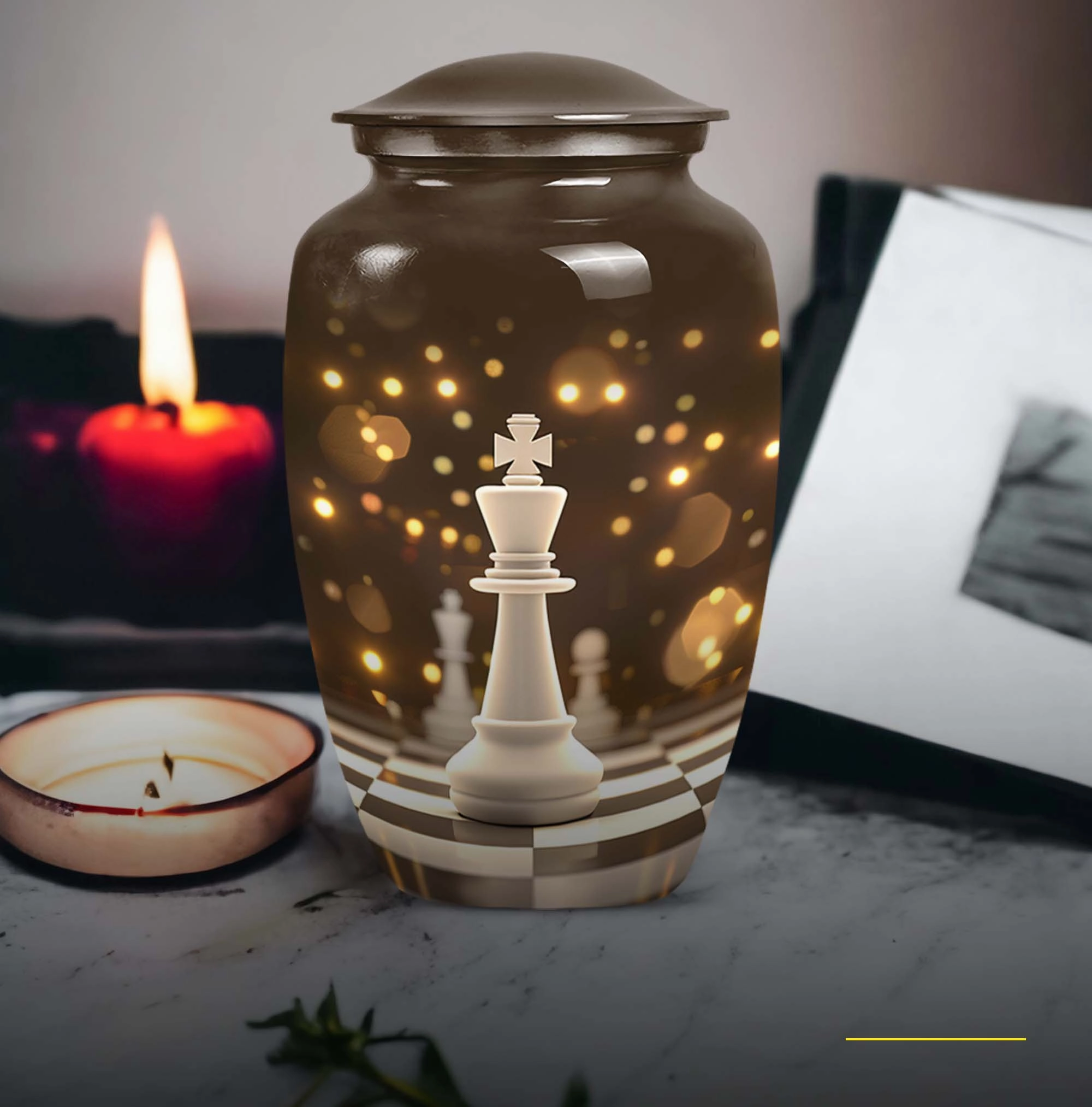 Chess Urn Memorial Urn for Ashes - Sophisticated Farewell to Men