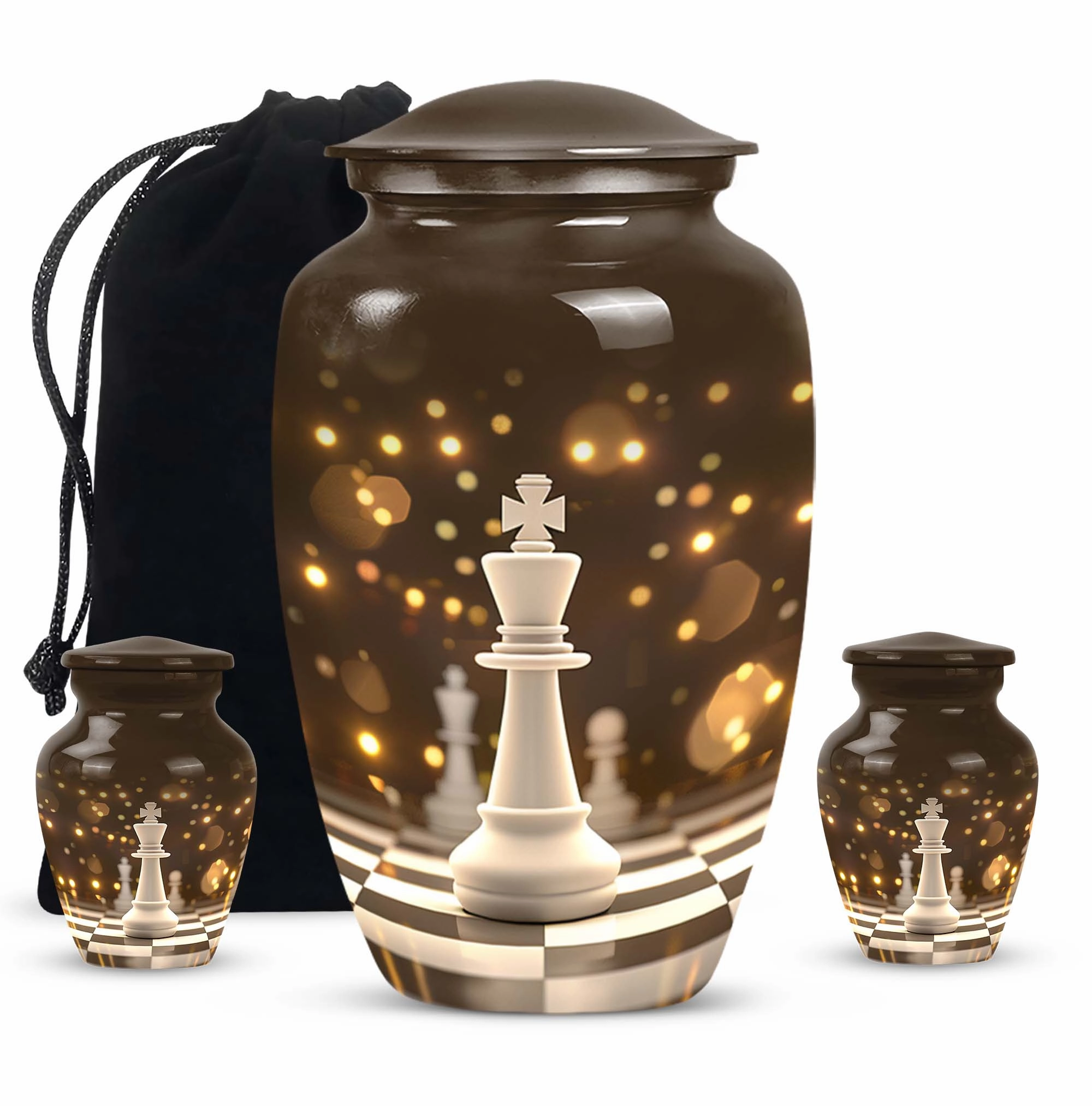 Chess Urn Memorial Urn for Ashes - Sophisticated Farewell to Men