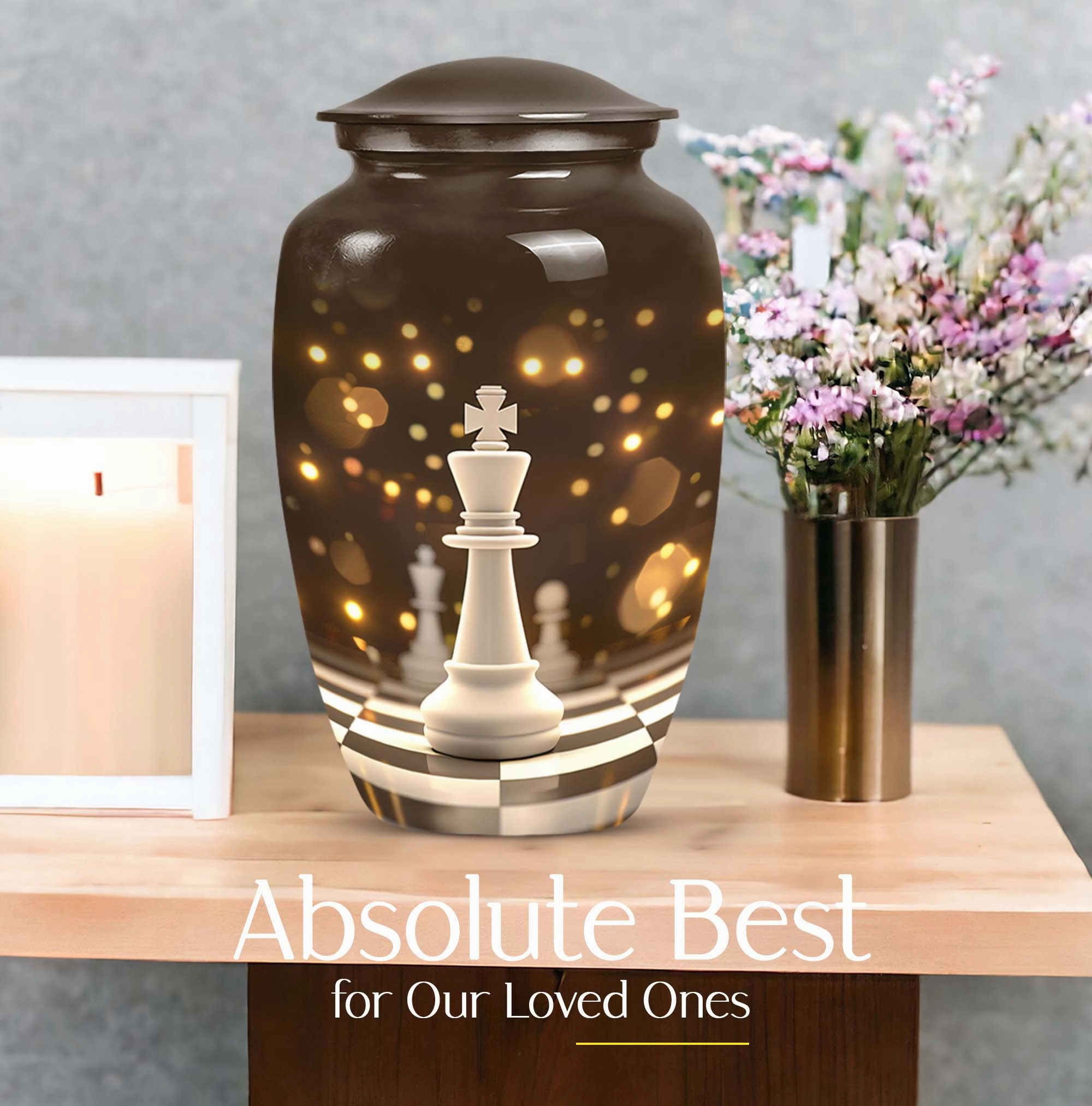 Chess Urn Memorial Urn for Ashes - Sophisticated Farewell to Men
