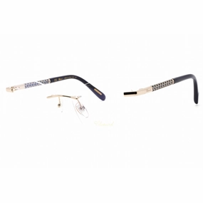 Chopard Women's Eyeglasses - Shiny Light Gold Metal Rectangular Frame | VCHF47 0594