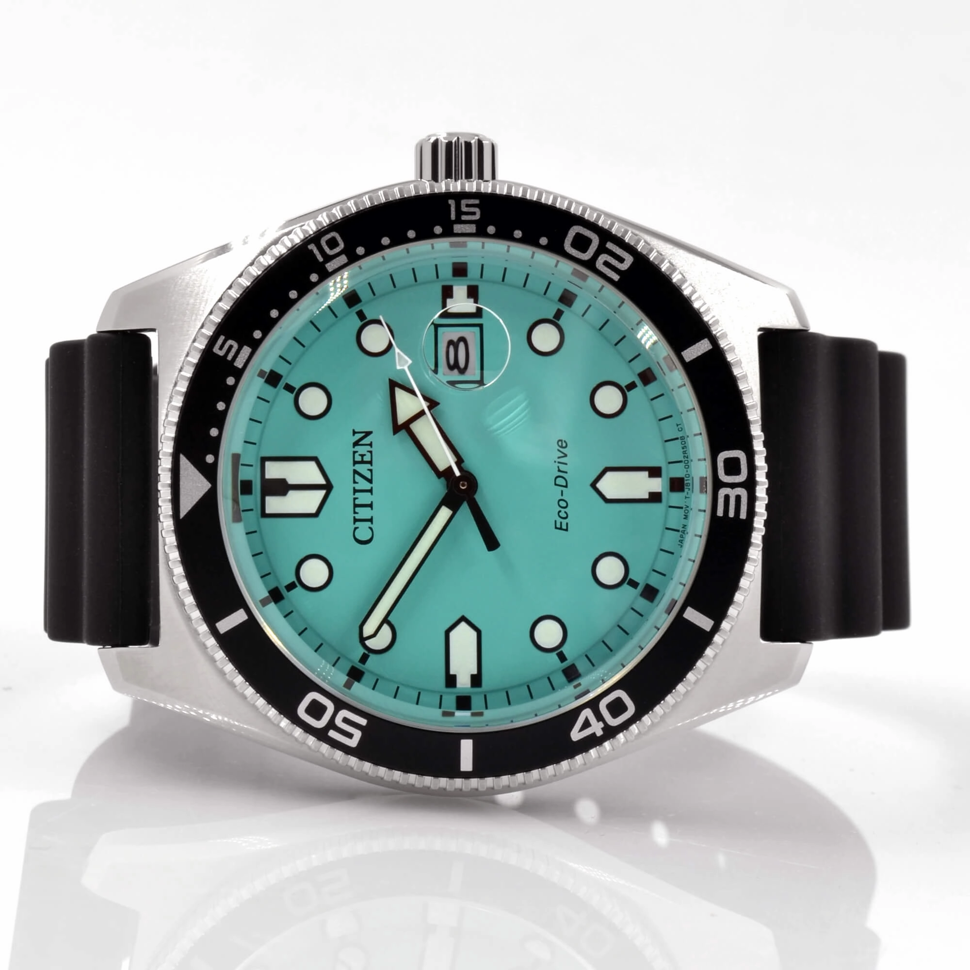 Citizen Men's Watch - Eco-Drive Turquoise Dial Black Polyurethane Strap | AW1760-14X
