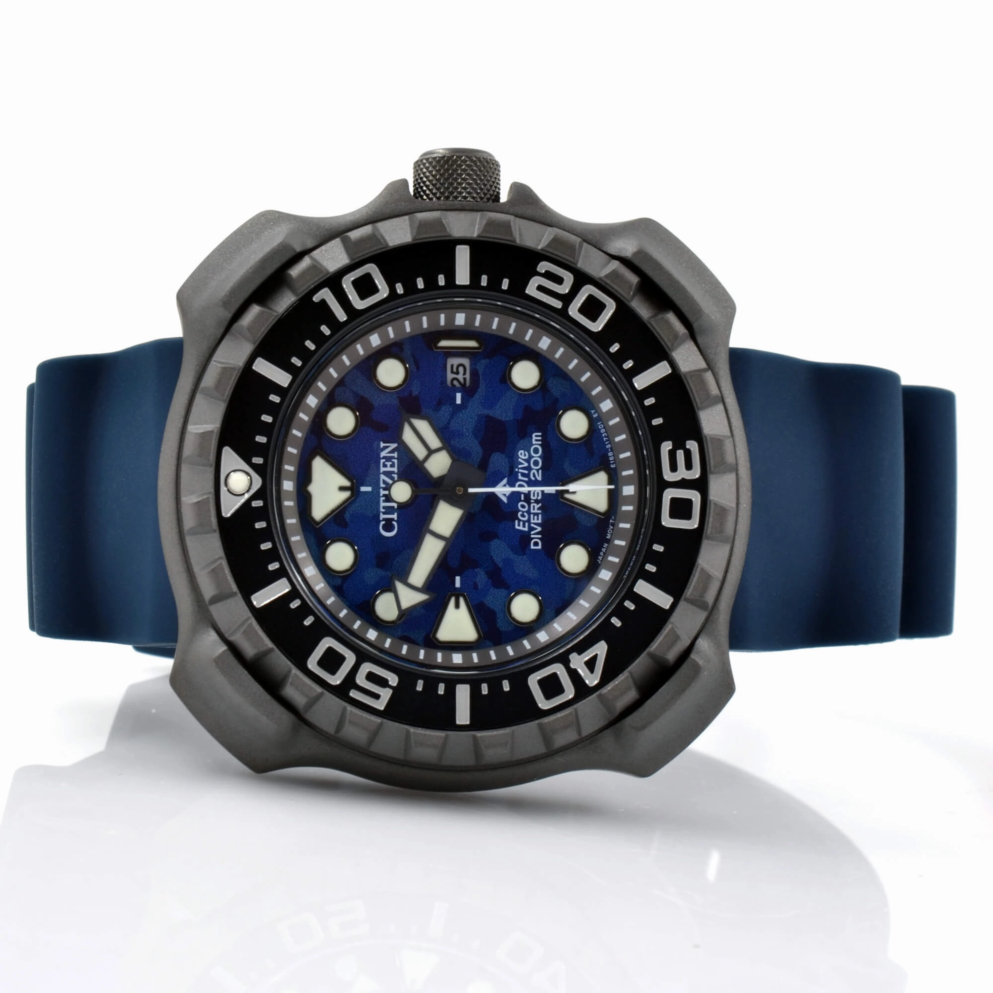 Citizen Men's Watch - Promaster Blue Camouflage Dial Rubber Strap Dive | BN0227-09L