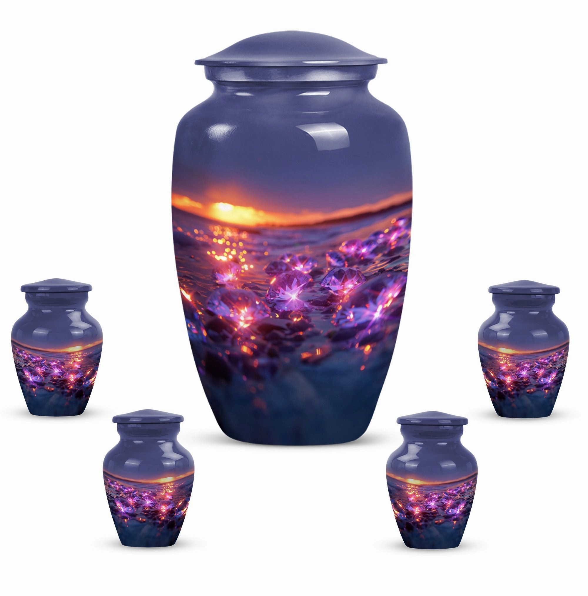 Classic Diamond Cremation Urn – A Commemorative Tribute