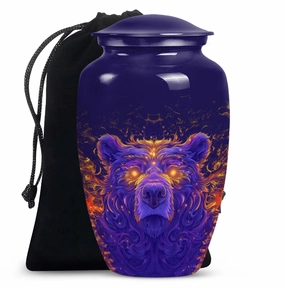 Classic Men's Bear Cremation Urn For Storing Human Ashes