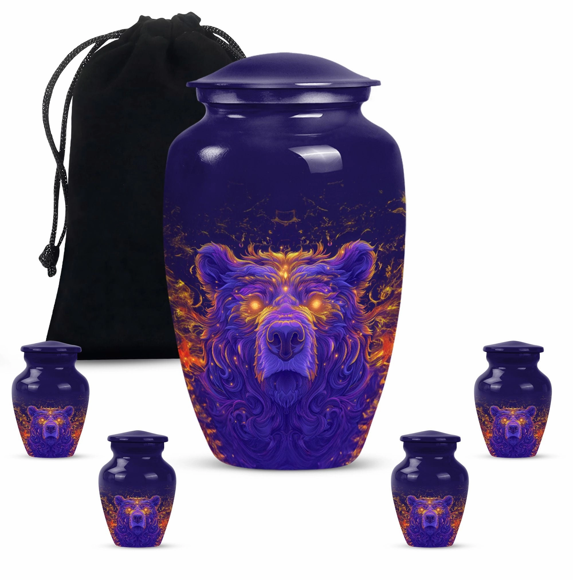 Classic Men's Bear Cremation Urn For Storing Human Ashes