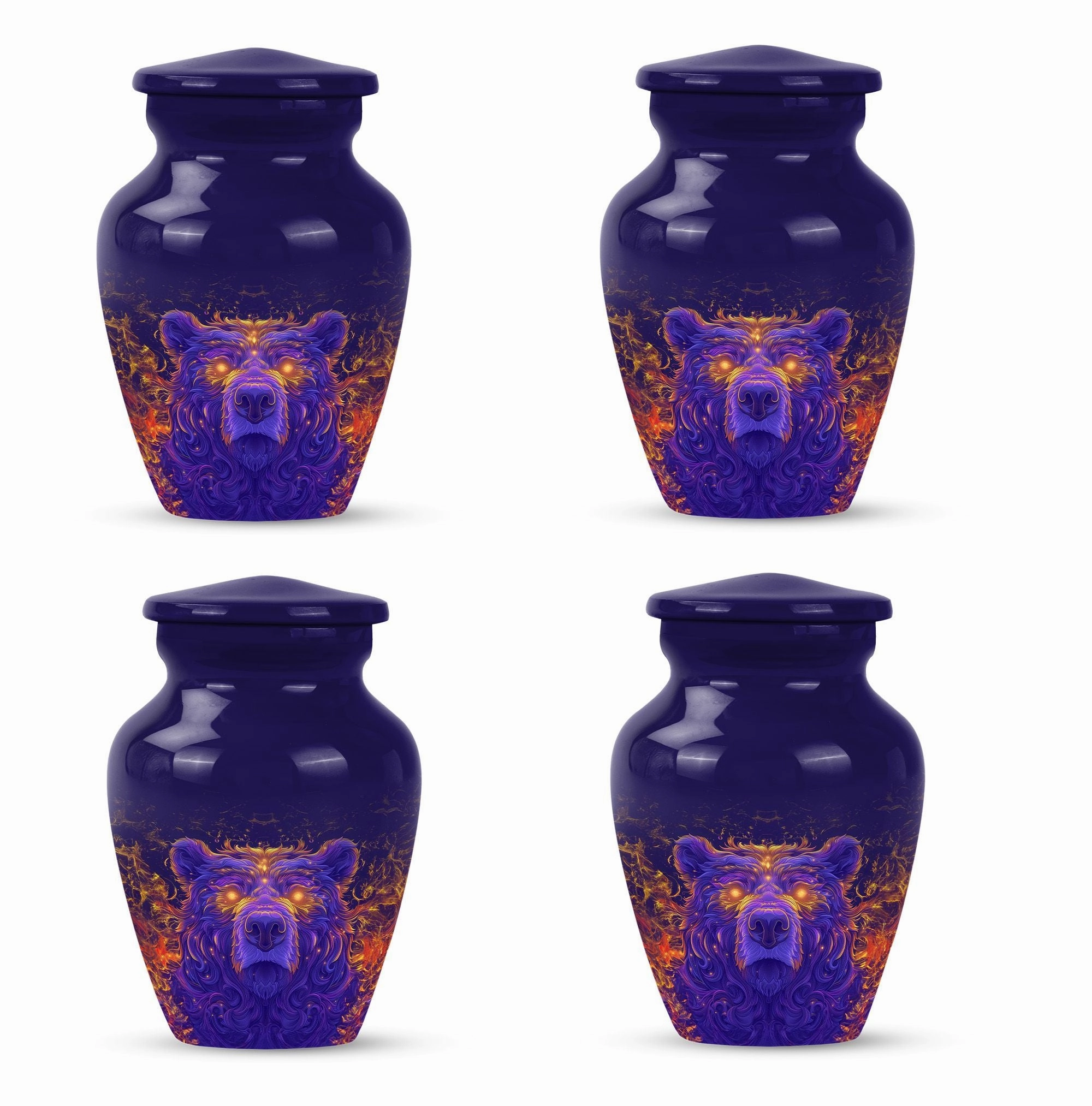 Classic Men's Bear Cremation Urn For Storing Human Ashes