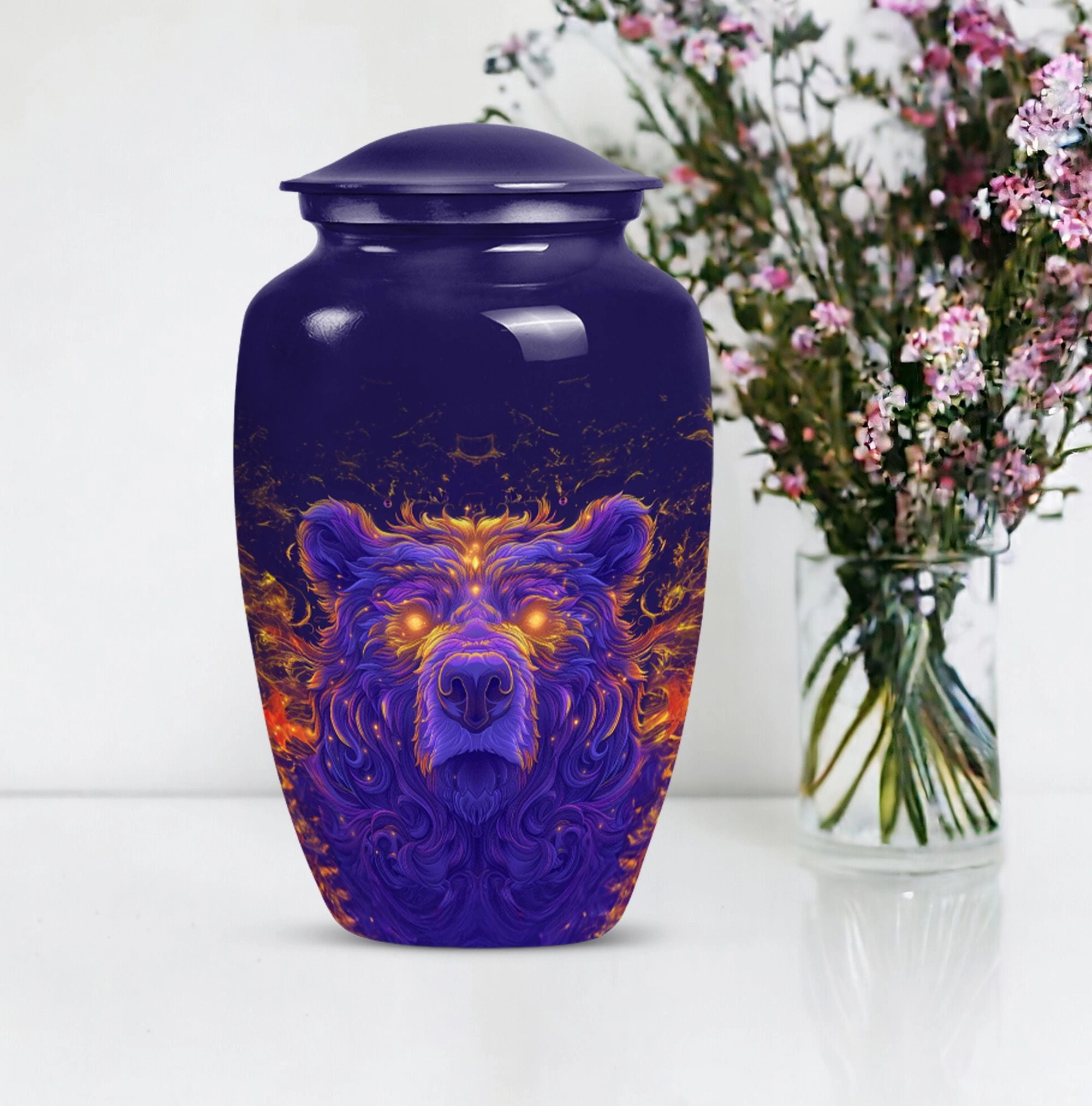 Classic Men's Bear Cremation Urn For Storing Human Ashes
