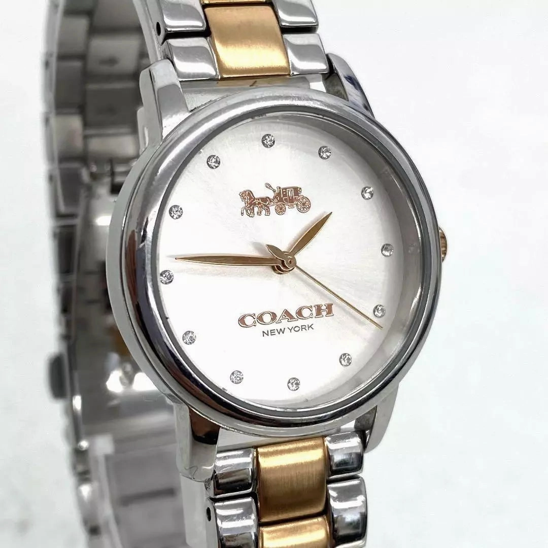 Coach CA.113.7.14.1541 Grand Silver Dial Two Tone Stainless Steel Quartz Women's Watch