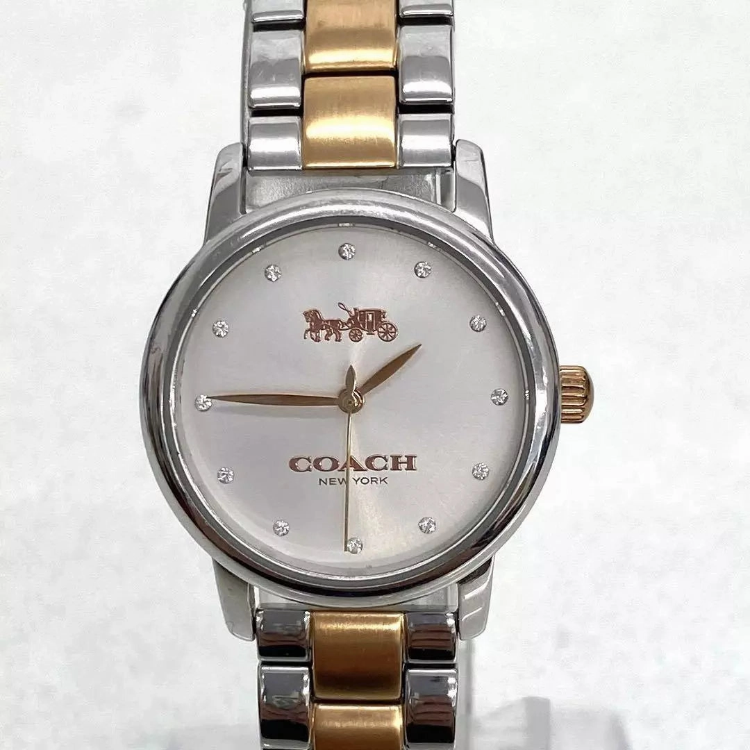 Coach CA.113.7.14.1541 Grand Silver Dial Two Tone Stainless Steel Quartz Women's Watch