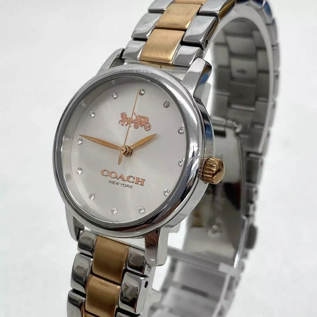 Coach CA.113.7.14.1541 Grand Silver Dial Two Tone Stainless Steel Quartz Women's Watch