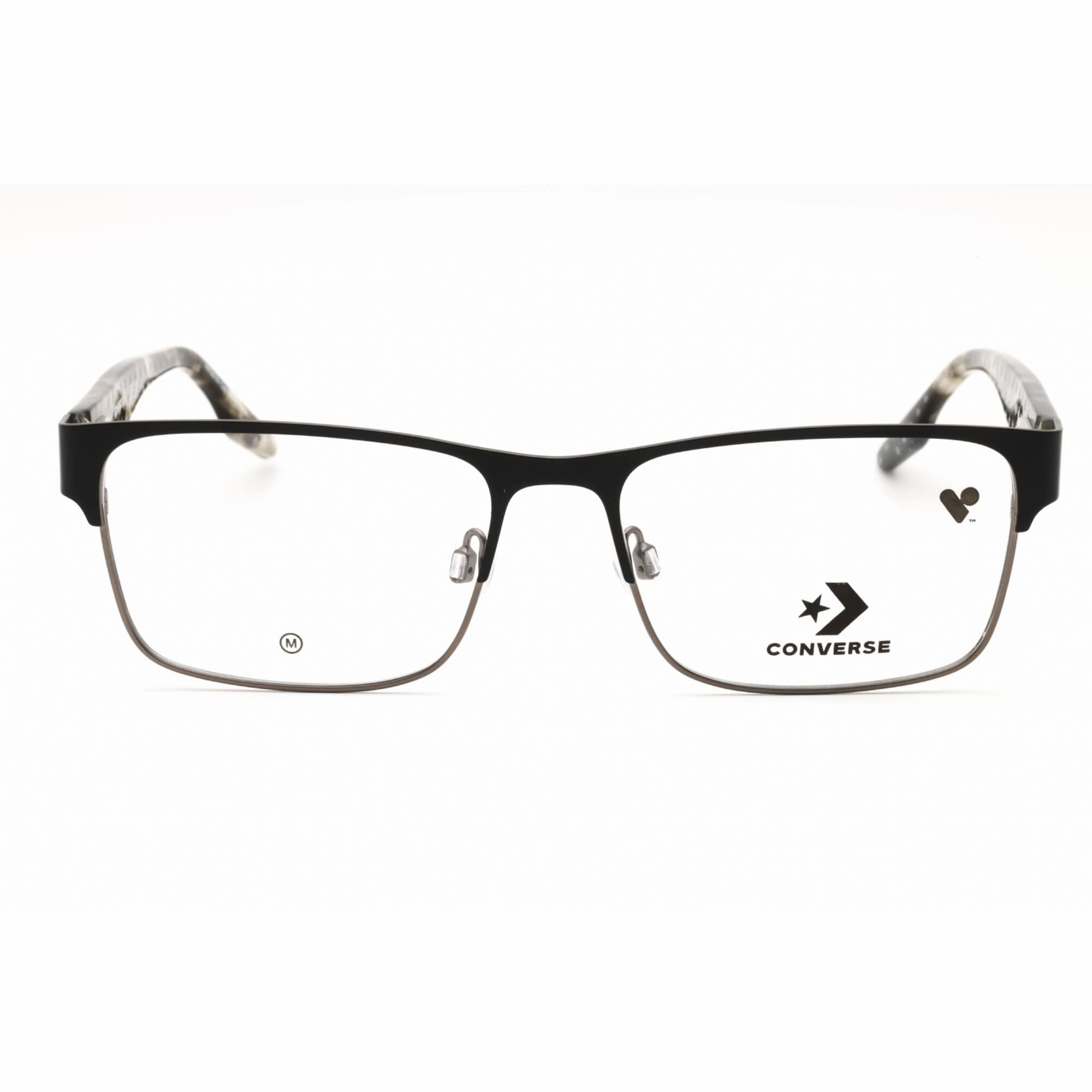 Converse Men's Eyeglasses - Matte Black Metal Rectangular Full Rim Frame | CV3024 001