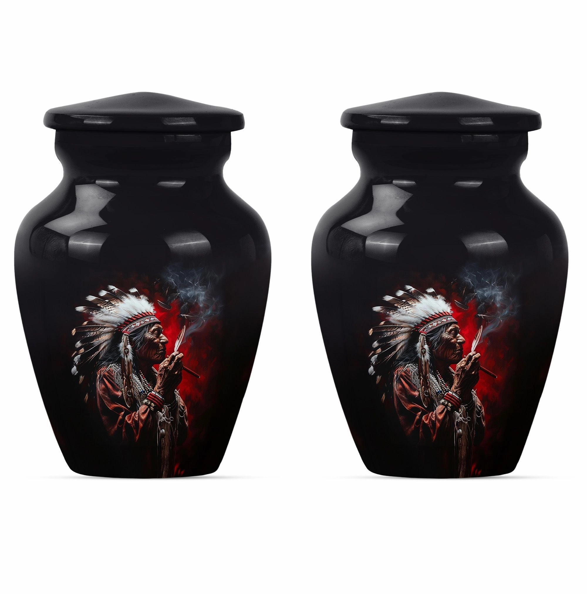 Cremation Urn - Honouring Men's Howling Wolf Spirit