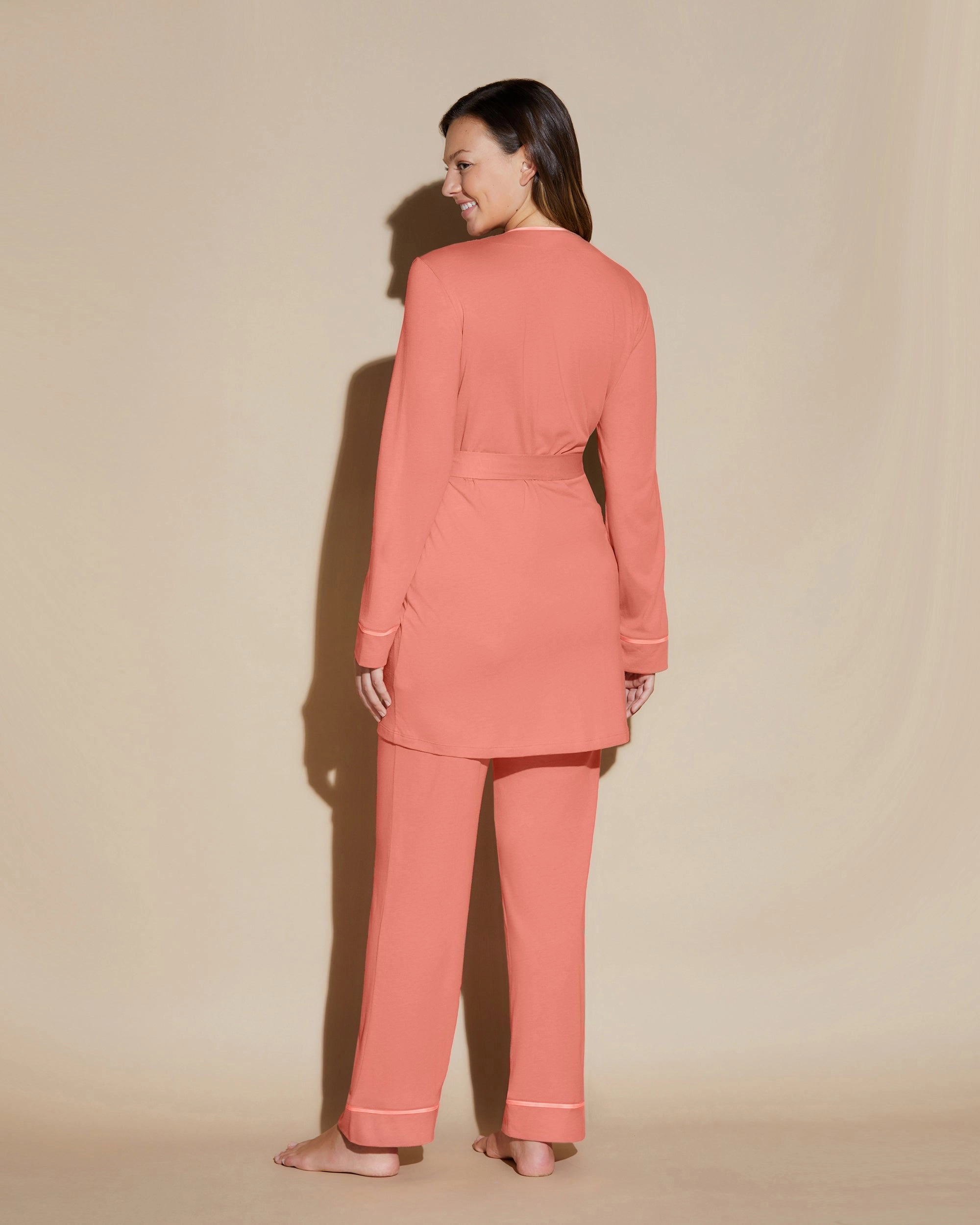 Curvy 3 Piece Pajama Set With Robe