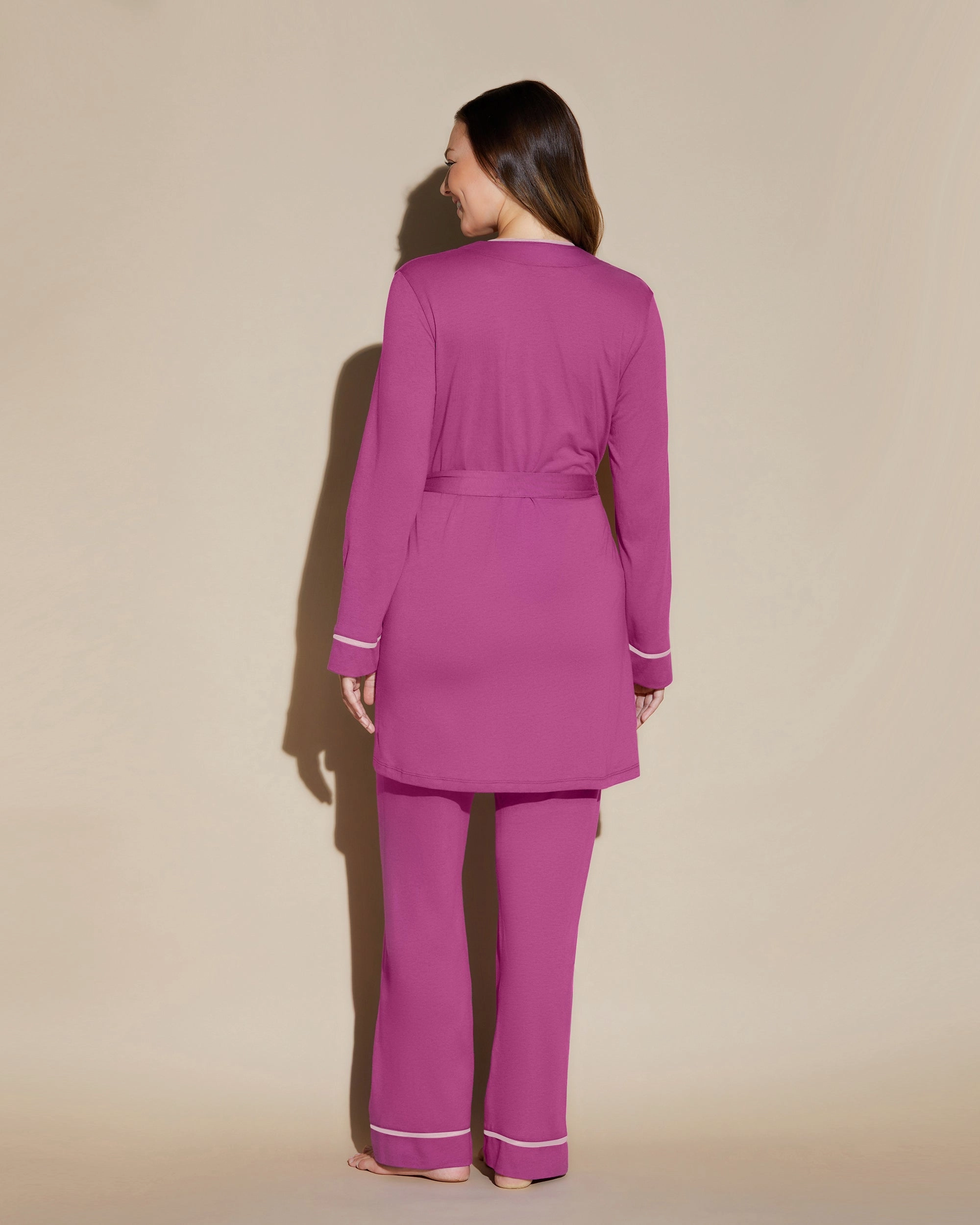 Curvy 3 Piece Pajama Set With Robe