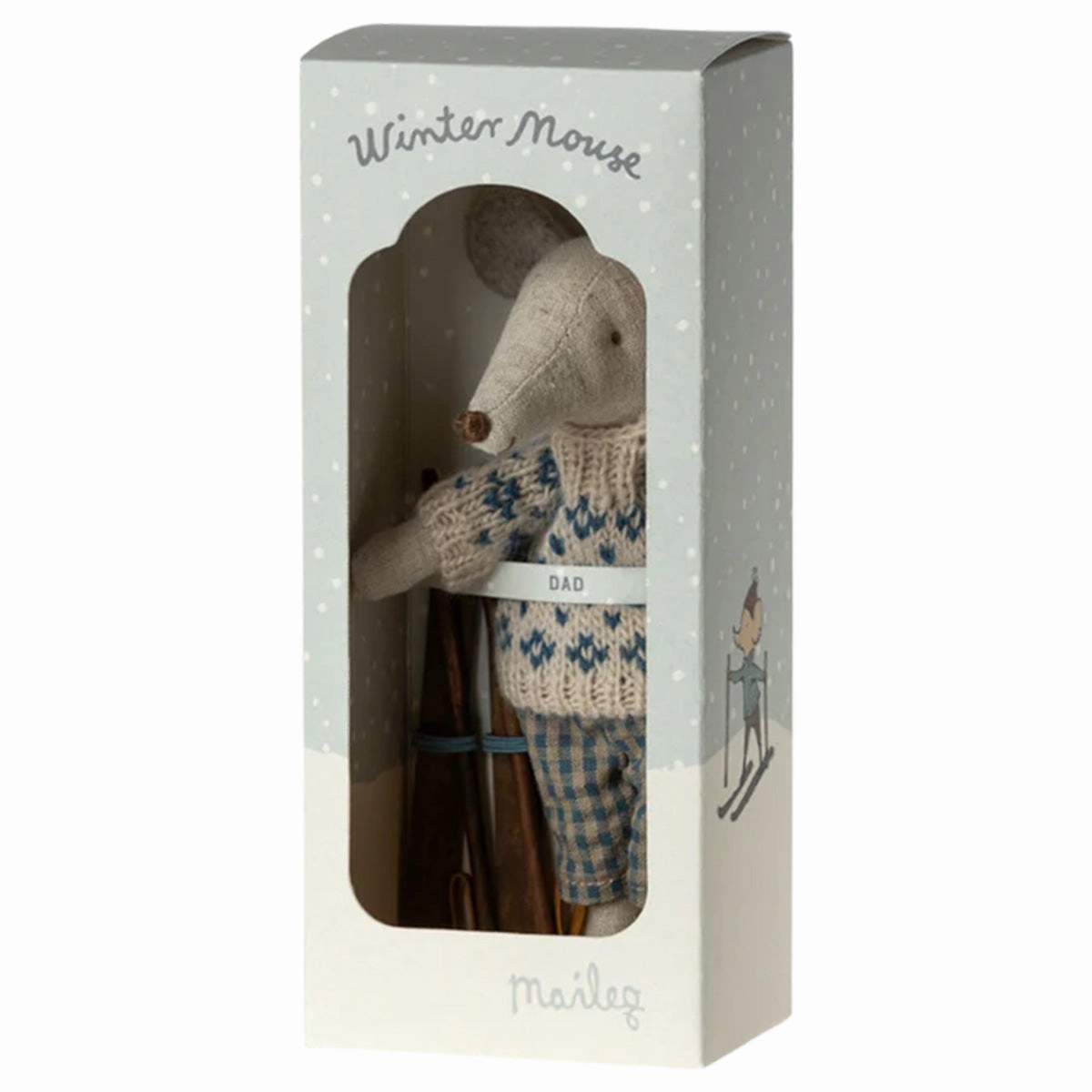 Dad Winter Mouse with Ski Set