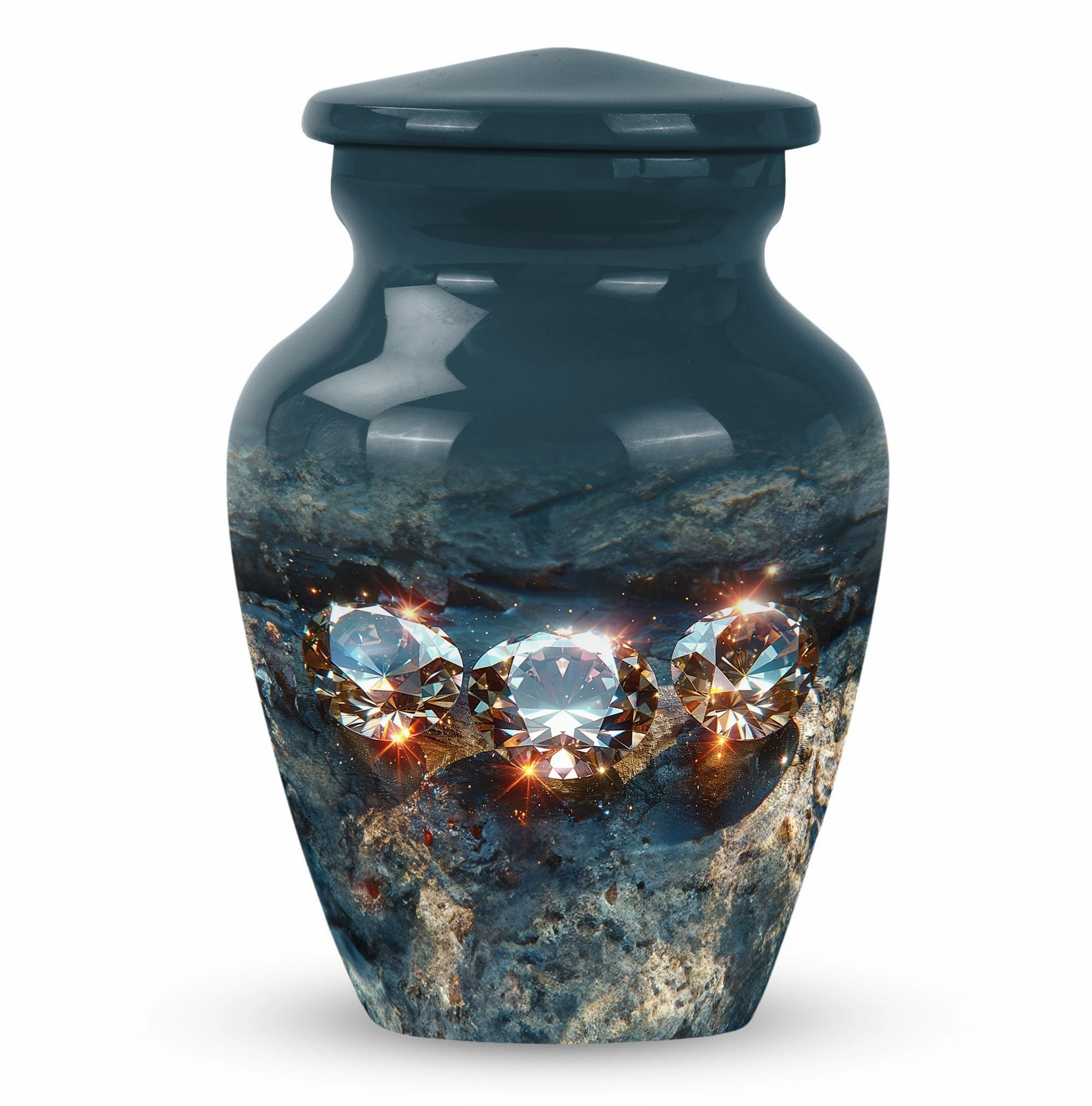 Diamond Eternity Cremation Urn for Dad, Honouring His Memory
