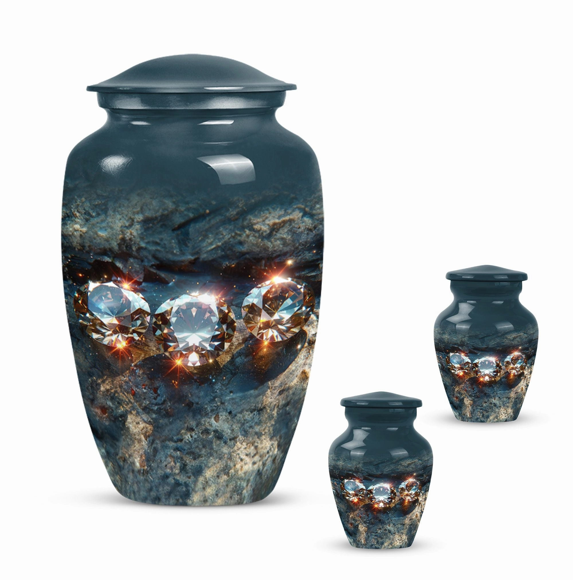 Diamond Eternity Cremation Urn for Dad, Honouring His Memory