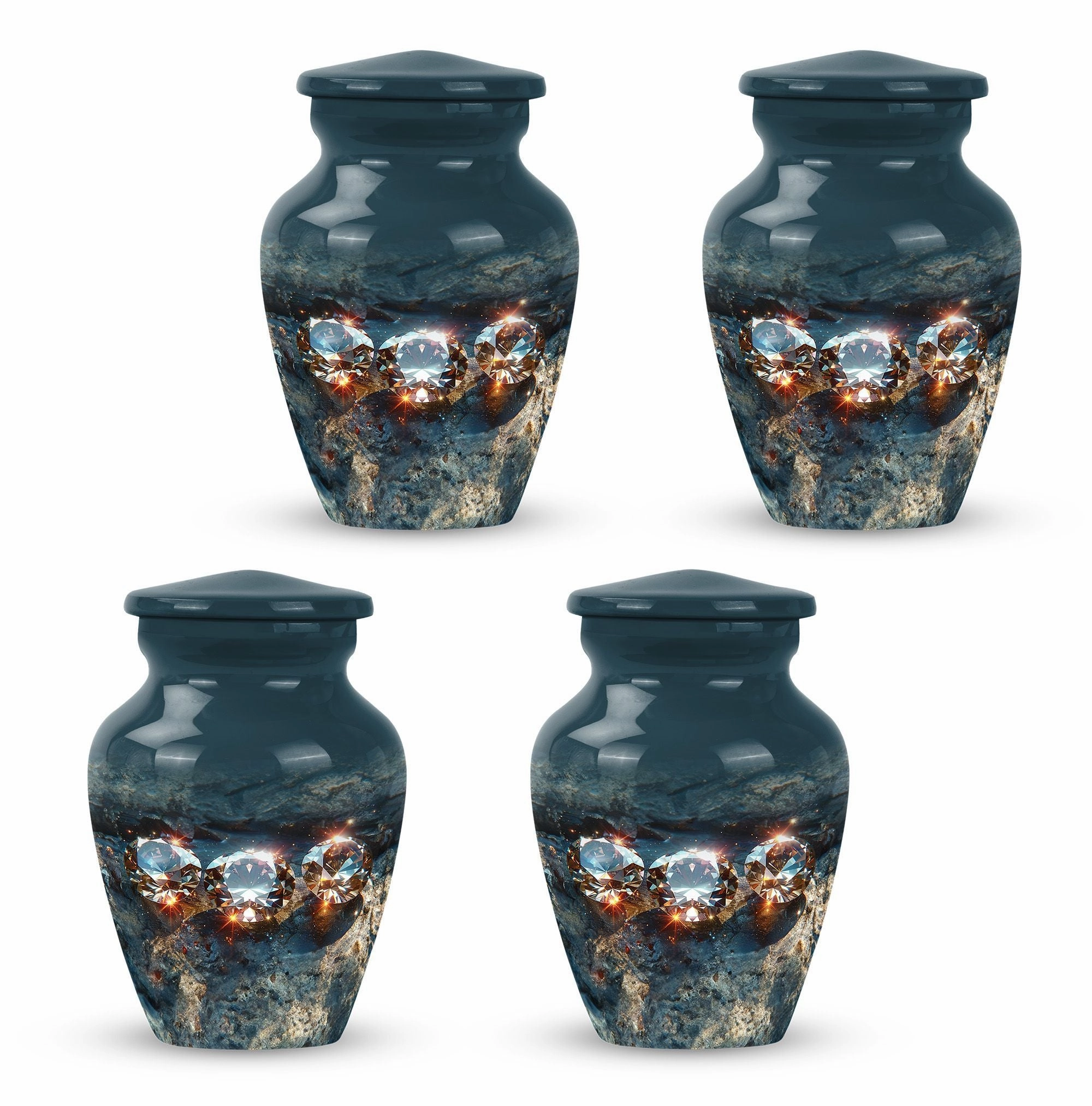 Diamond Eternity Cremation Urn for Dad, Honouring His Memory