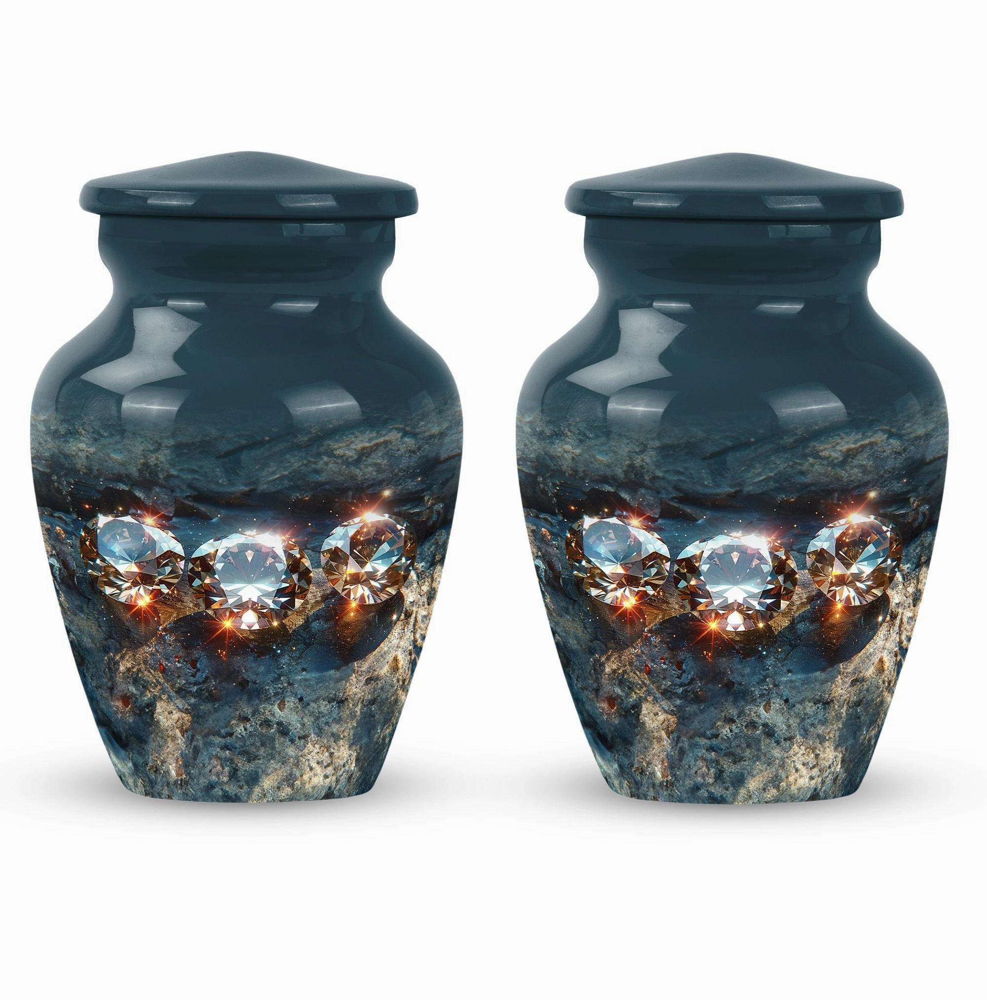 Diamond Eternity Cremation Urn for Dad, Honouring His Memory