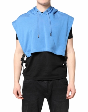 Dolce & Gabbana Cotton Hooded Men Sportswear Vest Men's Sweater