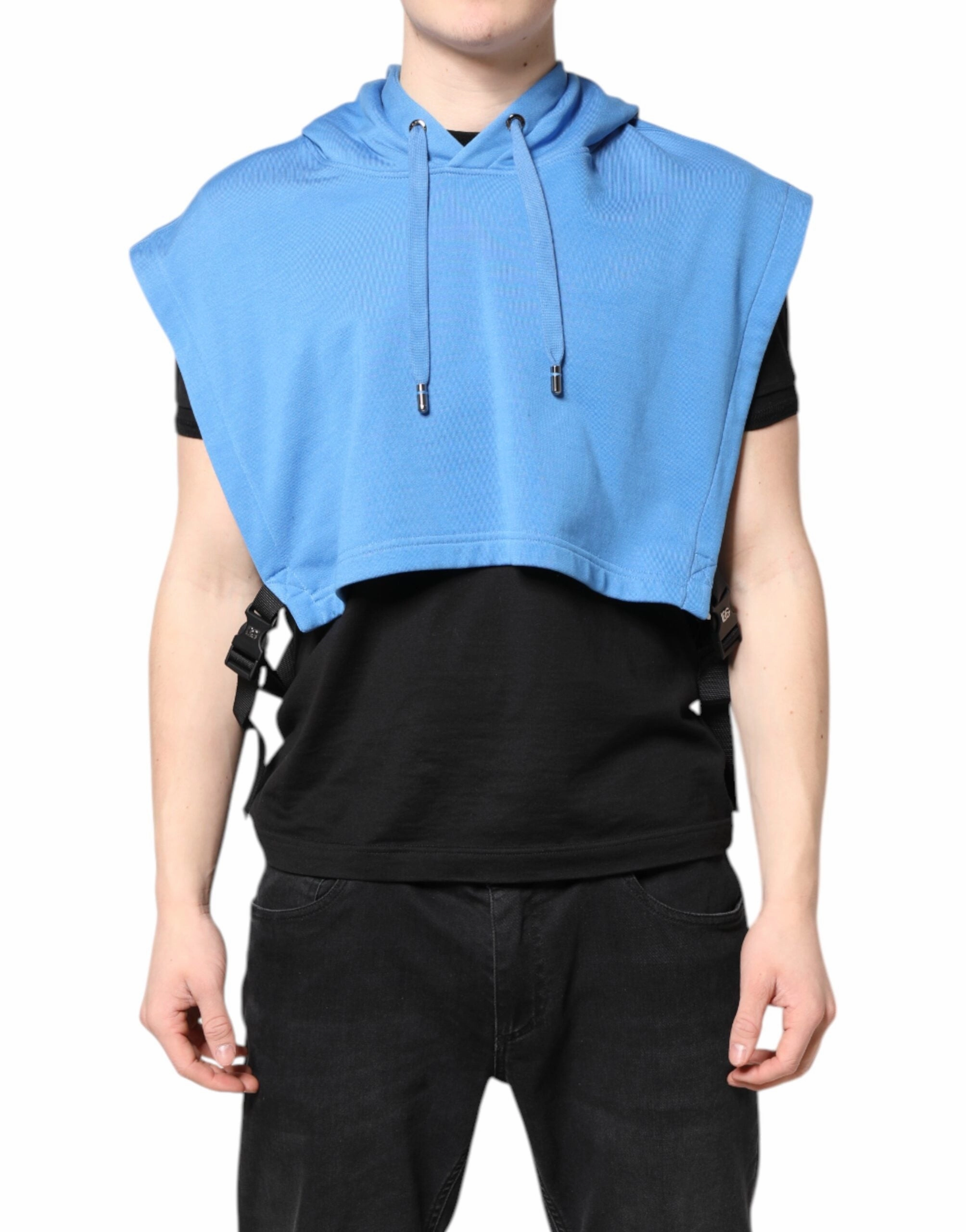 Dolce & Gabbana Cotton Hooded Men Sportswear Vest Men's Sweater