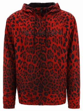 Dolce & Gabbana Leopard Printed Hooded Jacket