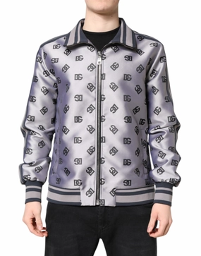 Dolce & Gabbana Logo Monogram Full Zip Bomber Men's Jacket