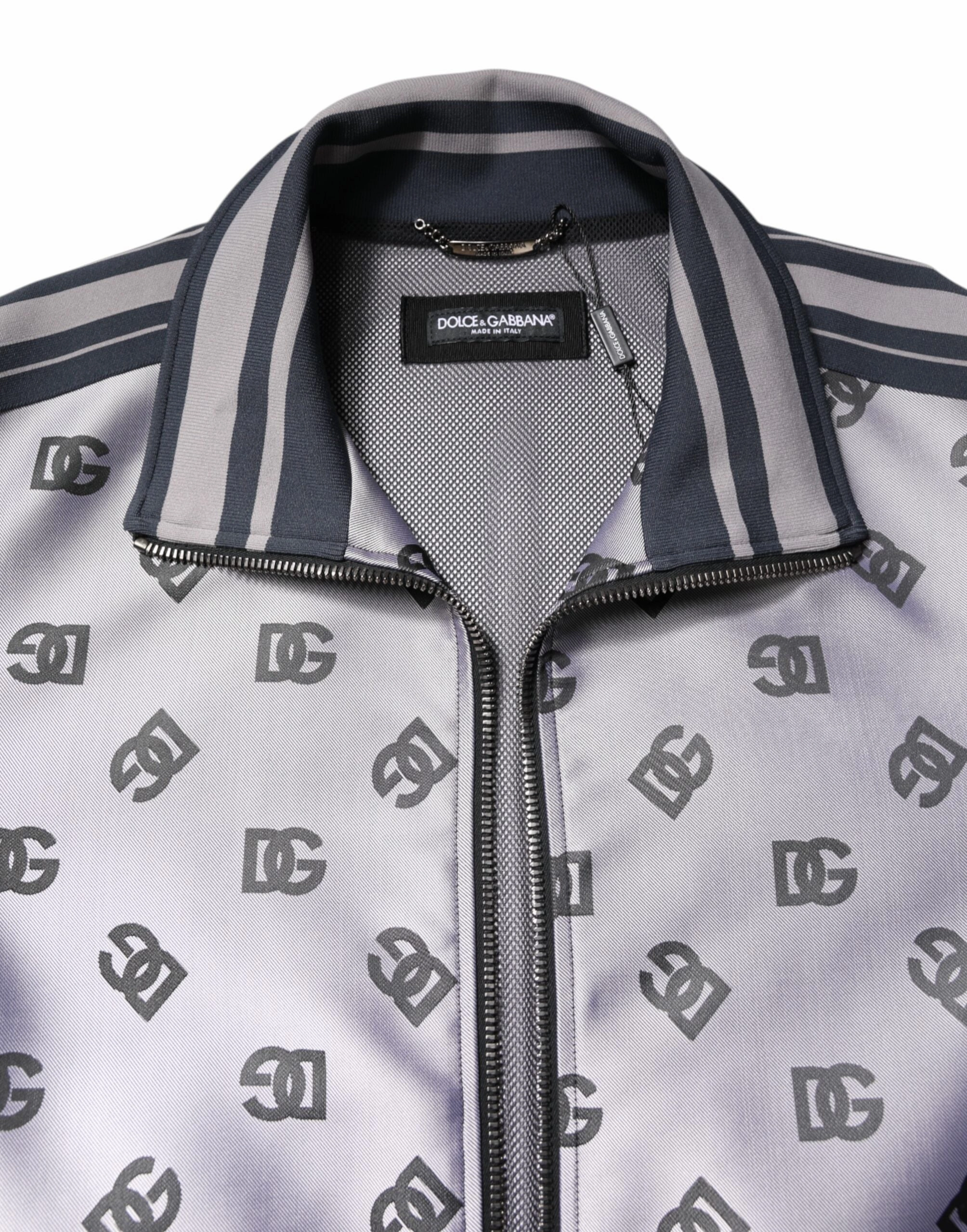 Dolce & Gabbana Logo Monogram Full Zip Bomber Men's Jacket