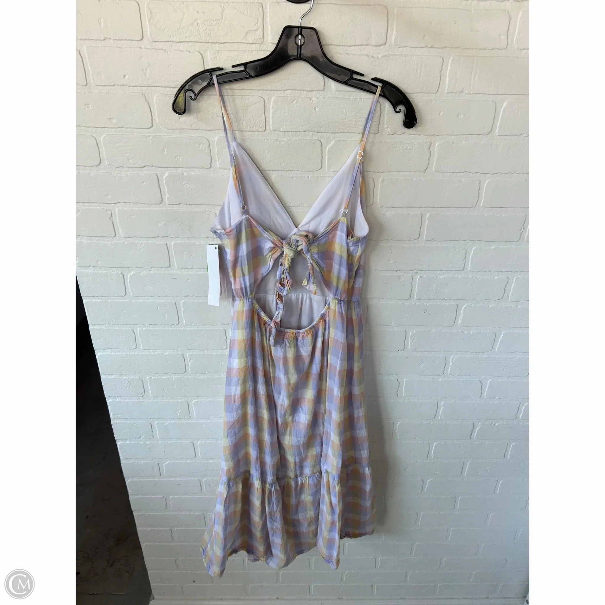 Dress Casual Short By Jessica Simpson In Purple & Yellow, Size: L