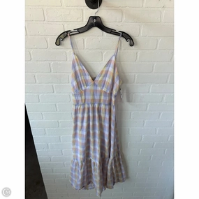 Dress Casual Short By Jessica Simpson In Purple & Yellow, Size: L