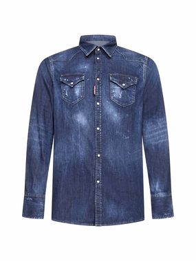 Dsquared2 Distressed Effect Denim Shirt