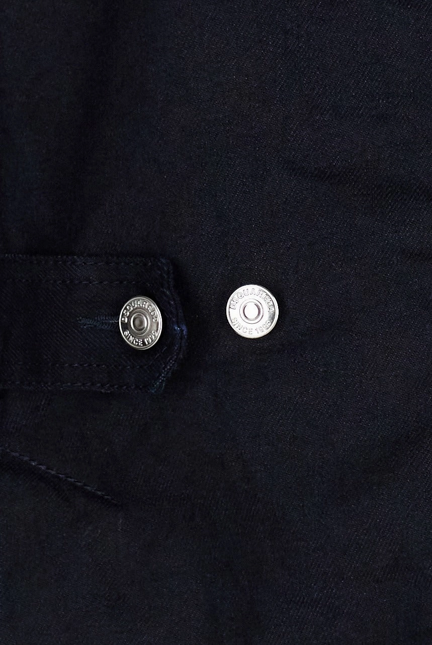 Dsquared2 Logo Patch Stretched Denim Jacket