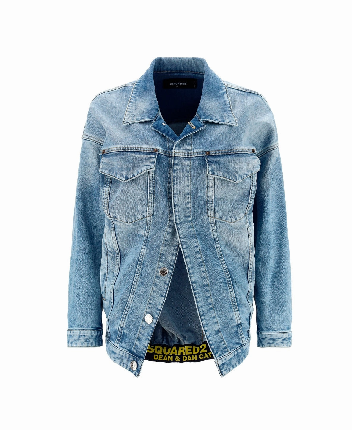 Dsquared2 Logo Waistband Buttoned Denim Jacket
