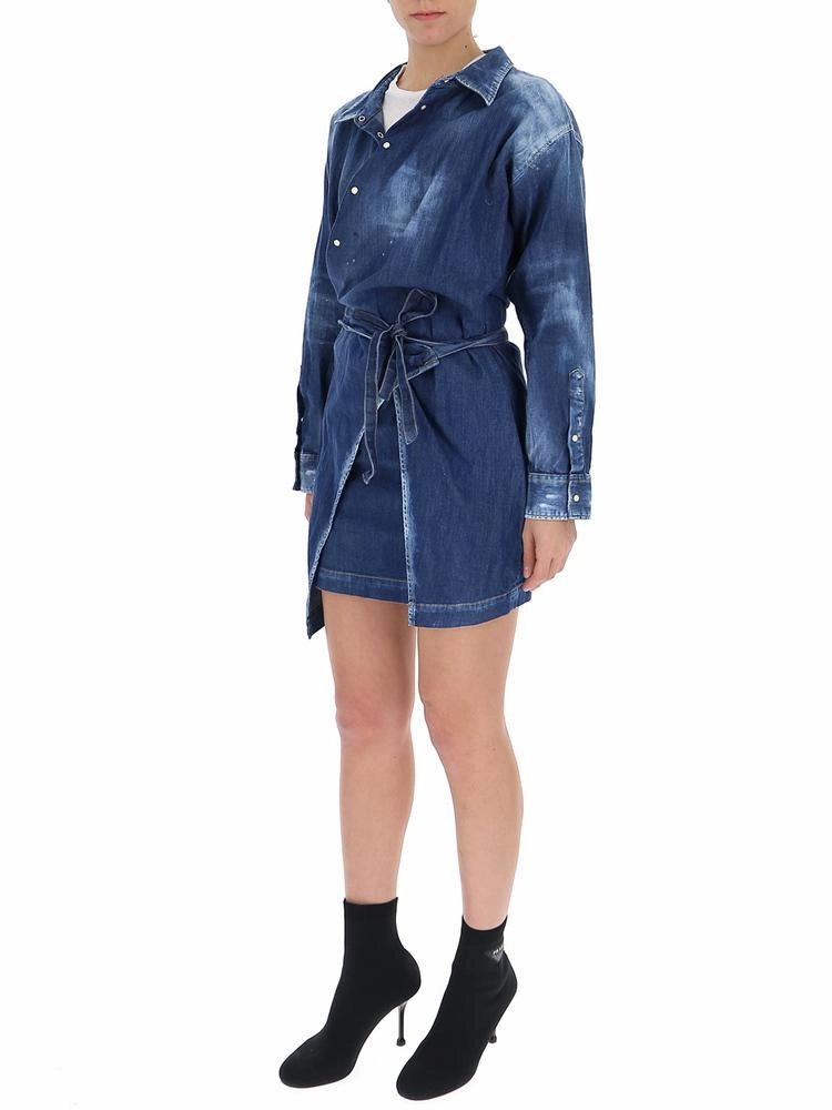 Dsquared2 Wrapped Denim Dress