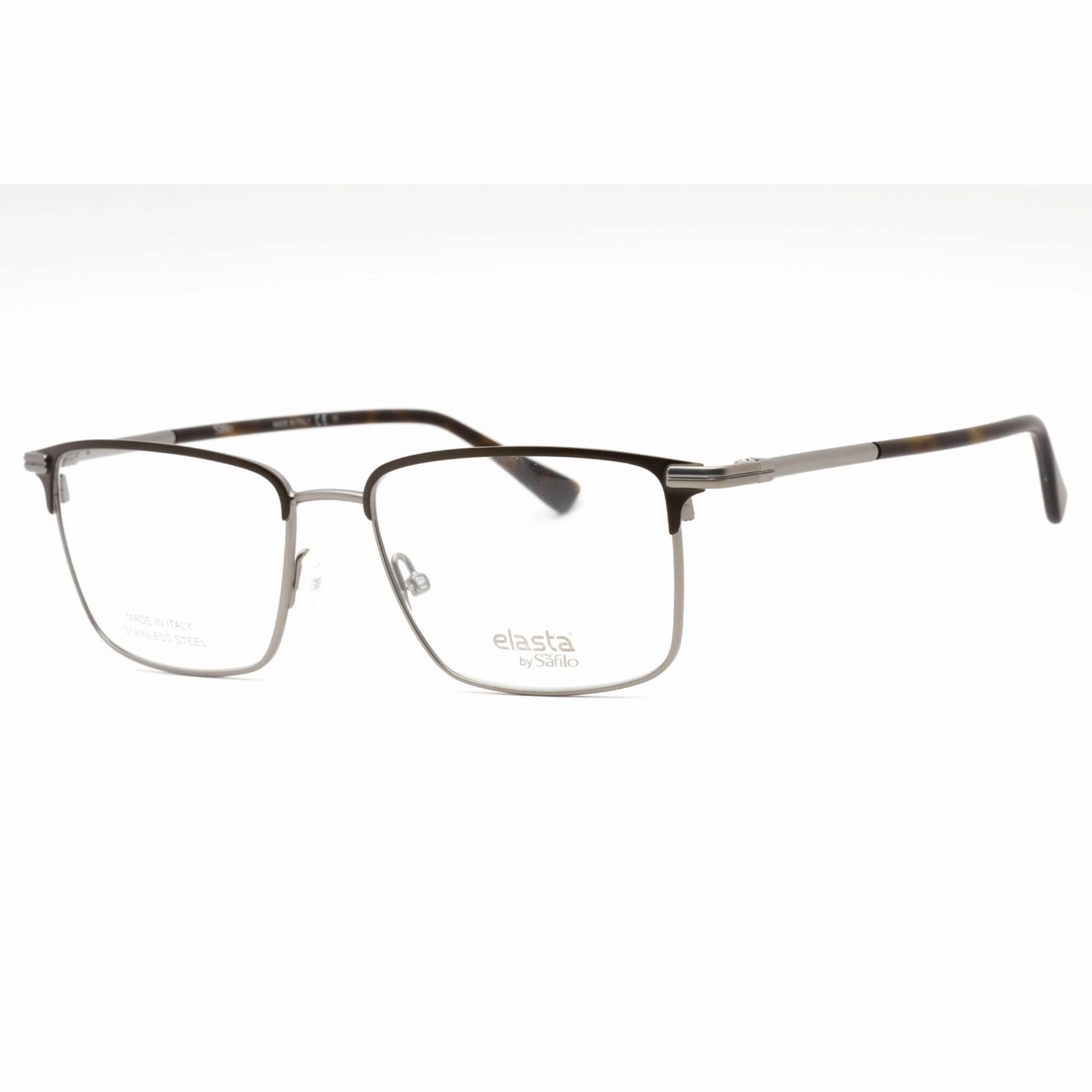 Elasta Men's Eyeglasses - Dark Brown Metal Rectangular Full Rim Frame | E 7248 0R0Z 00