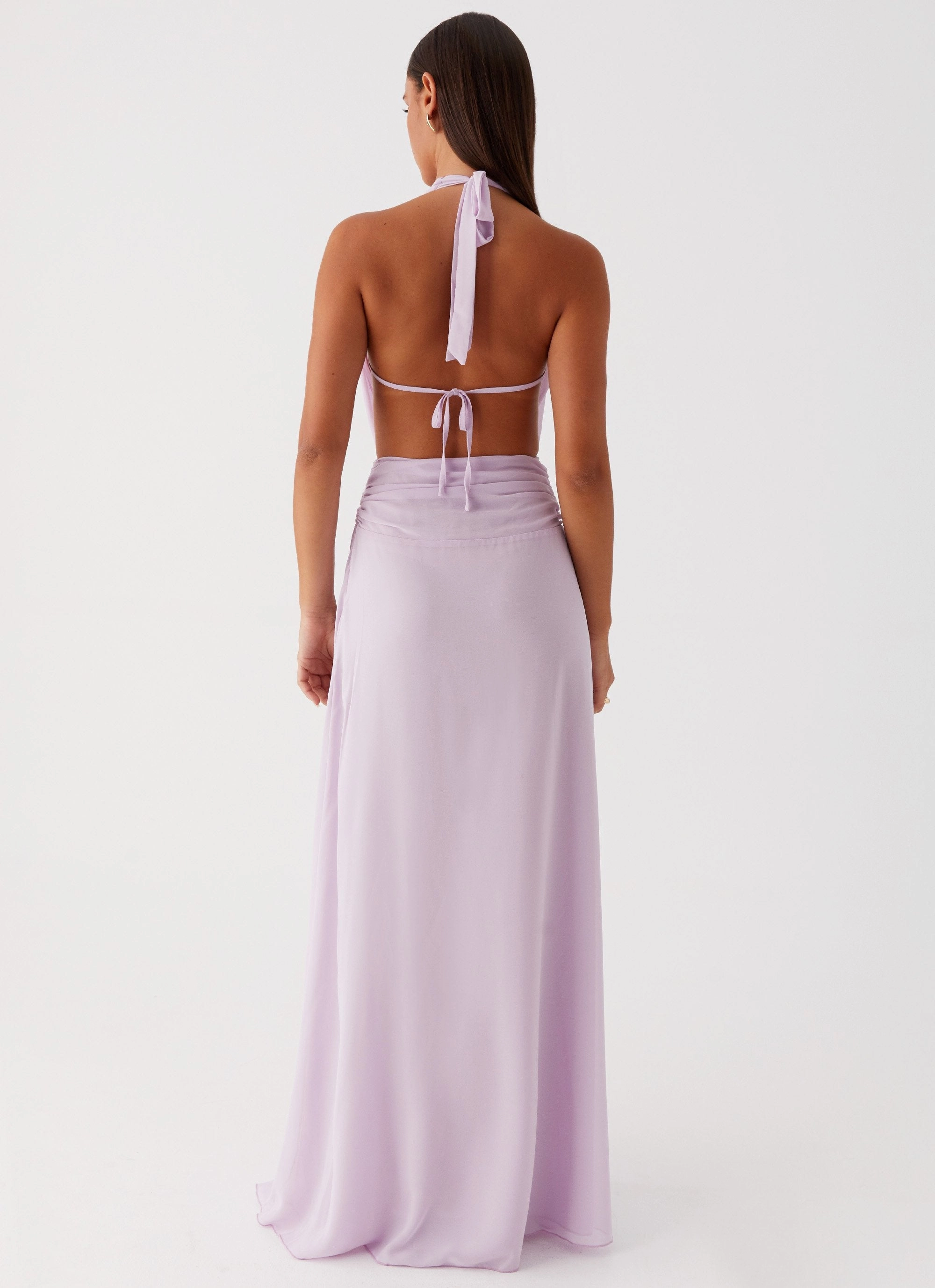Elysia Chiffon Maxi Dress - Lilac