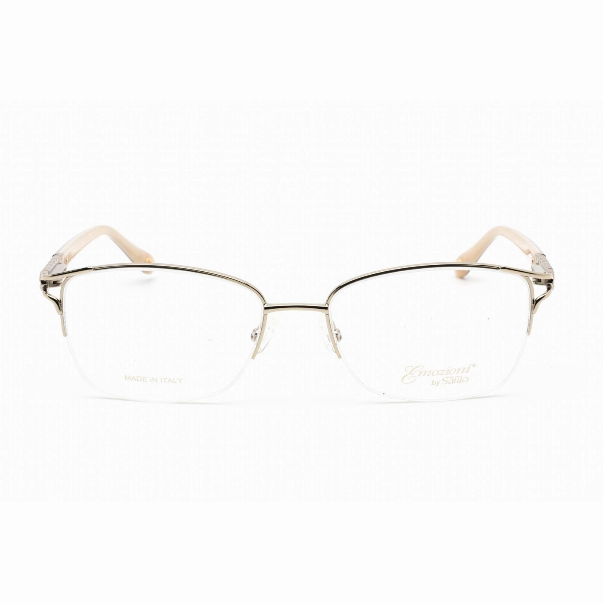 Emozioni Women's Eyeglasses - Light Gold Metal Rectangular Shape Frame | 4377 03YG 00