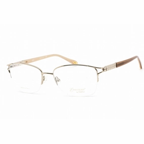 Emozioni Women's Eyeglasses - Light Gold Metal Rectangular Shape Frame | 4377 03YG 00