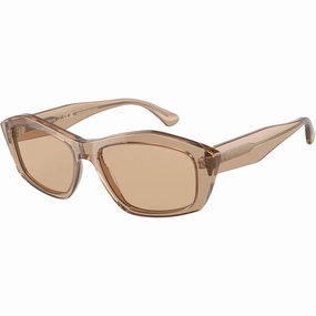 Emporio Armani Women's Sunglasses - Shiny Transparent Brown Cat Eye | 4187 506973